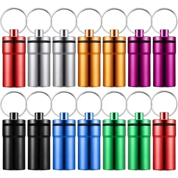 Waterproof Aluminum Pill Box Keychain 1