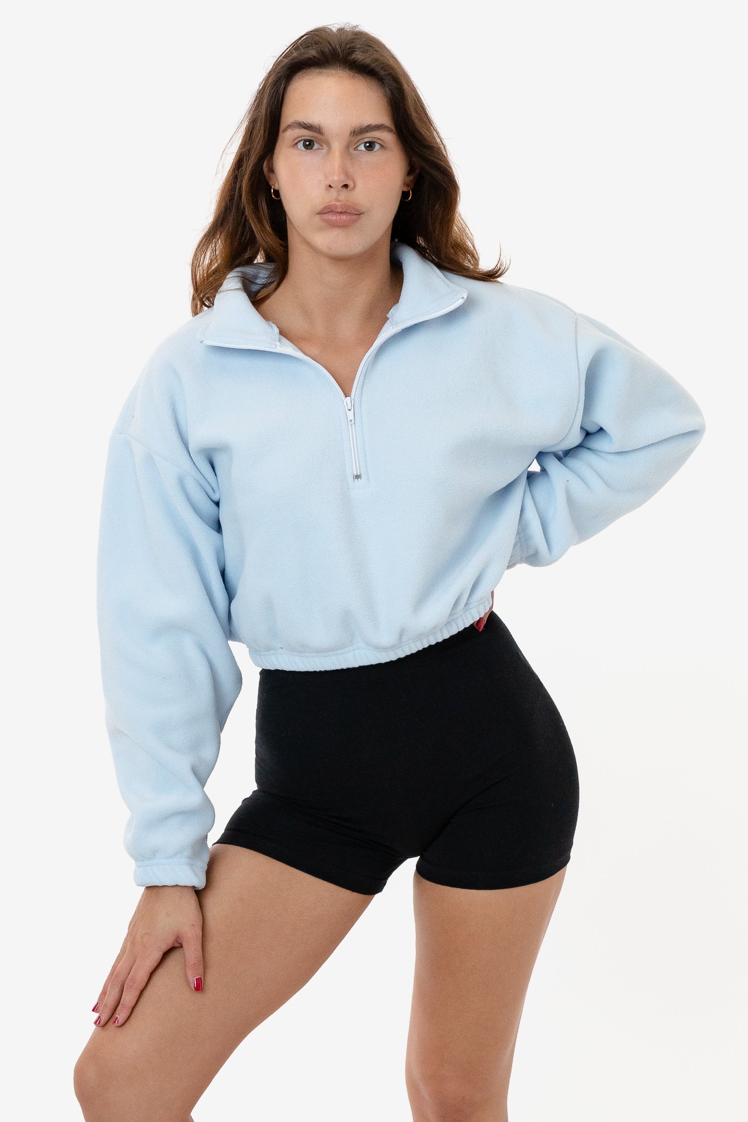 Cropped Polar Fleece Half Zip, custom hoodie or sweatshirt with logo imprint 2