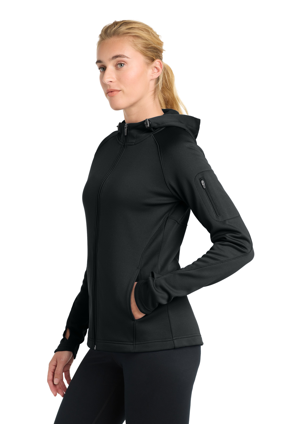 Sport-Tek® Ladies Tech Fleece Full-Zip Hooded Jacket 18