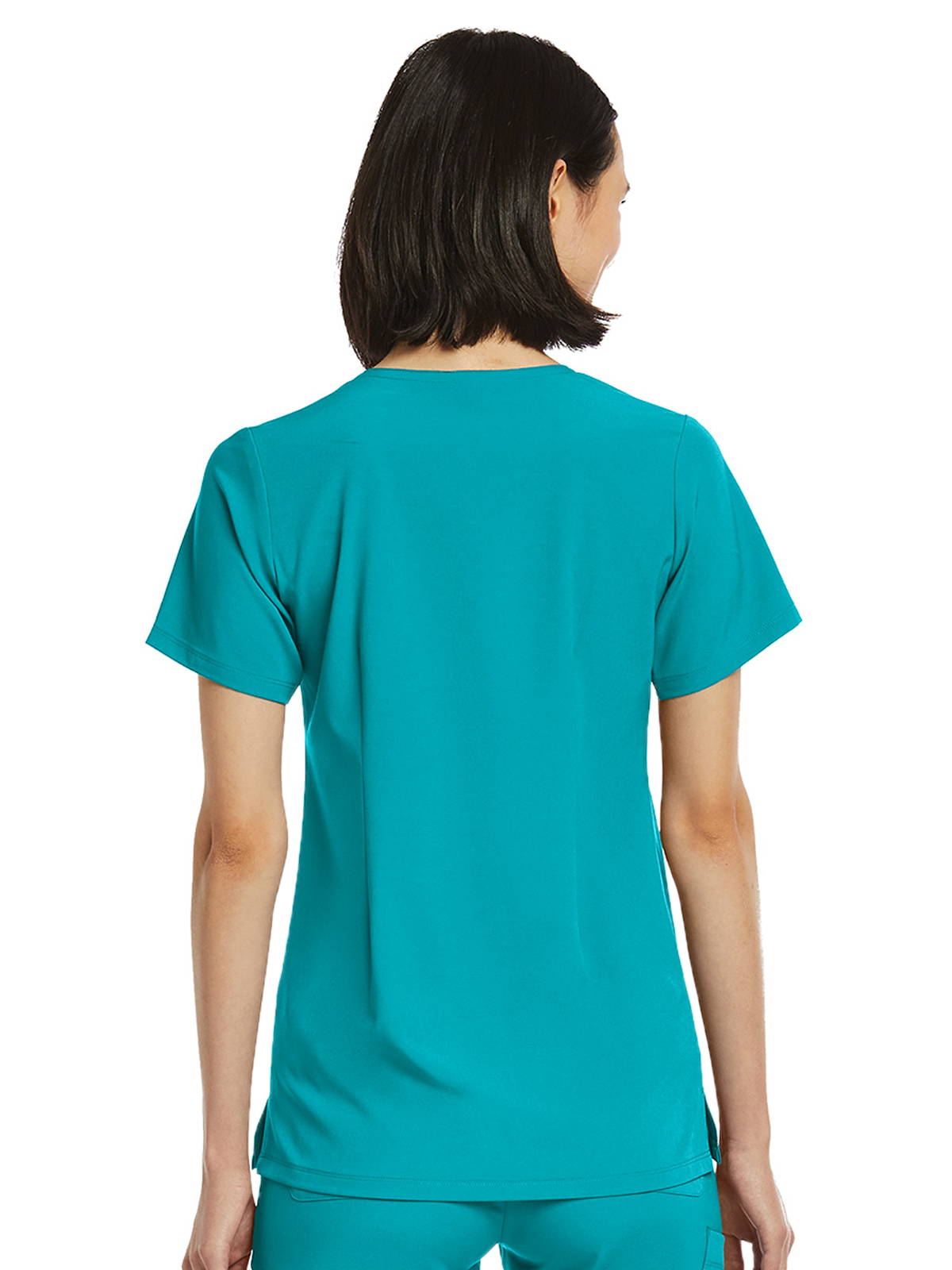 ScrubJoy Originals - Women's Fitted One-Pocket V-Neck Top 16