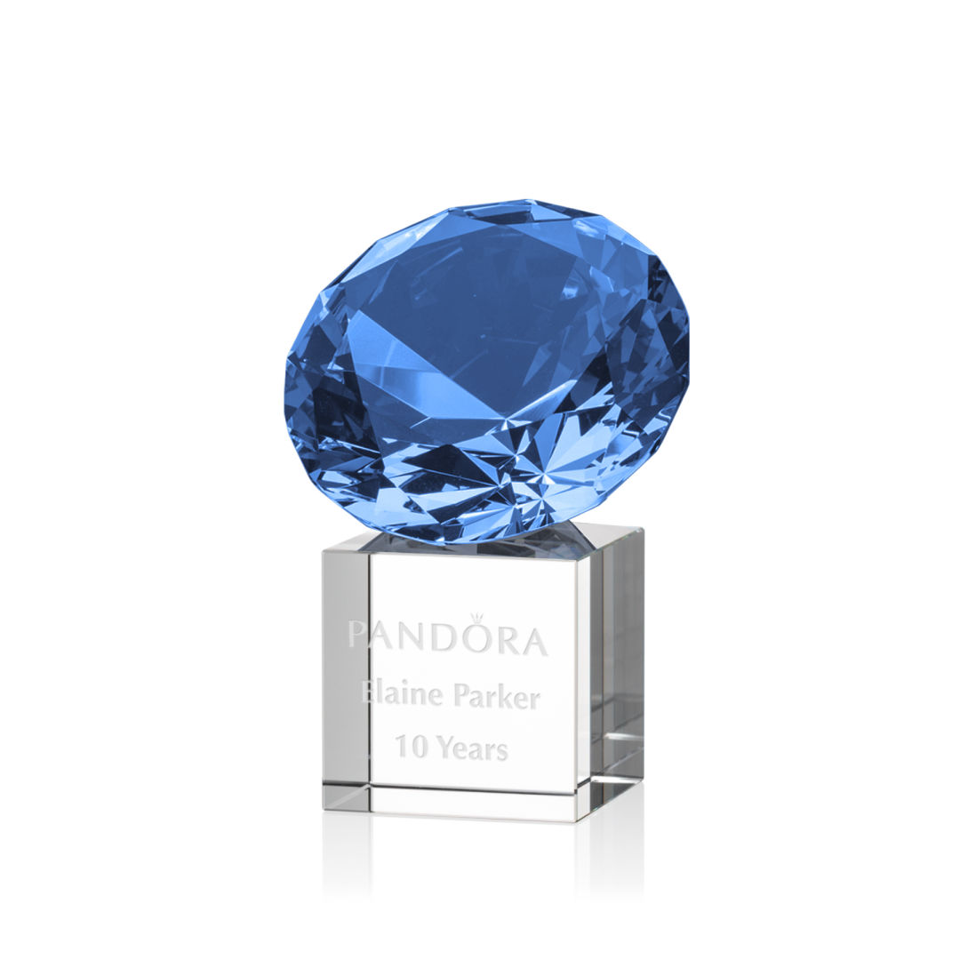 Gemstone Award on Cube - Sapphire 6