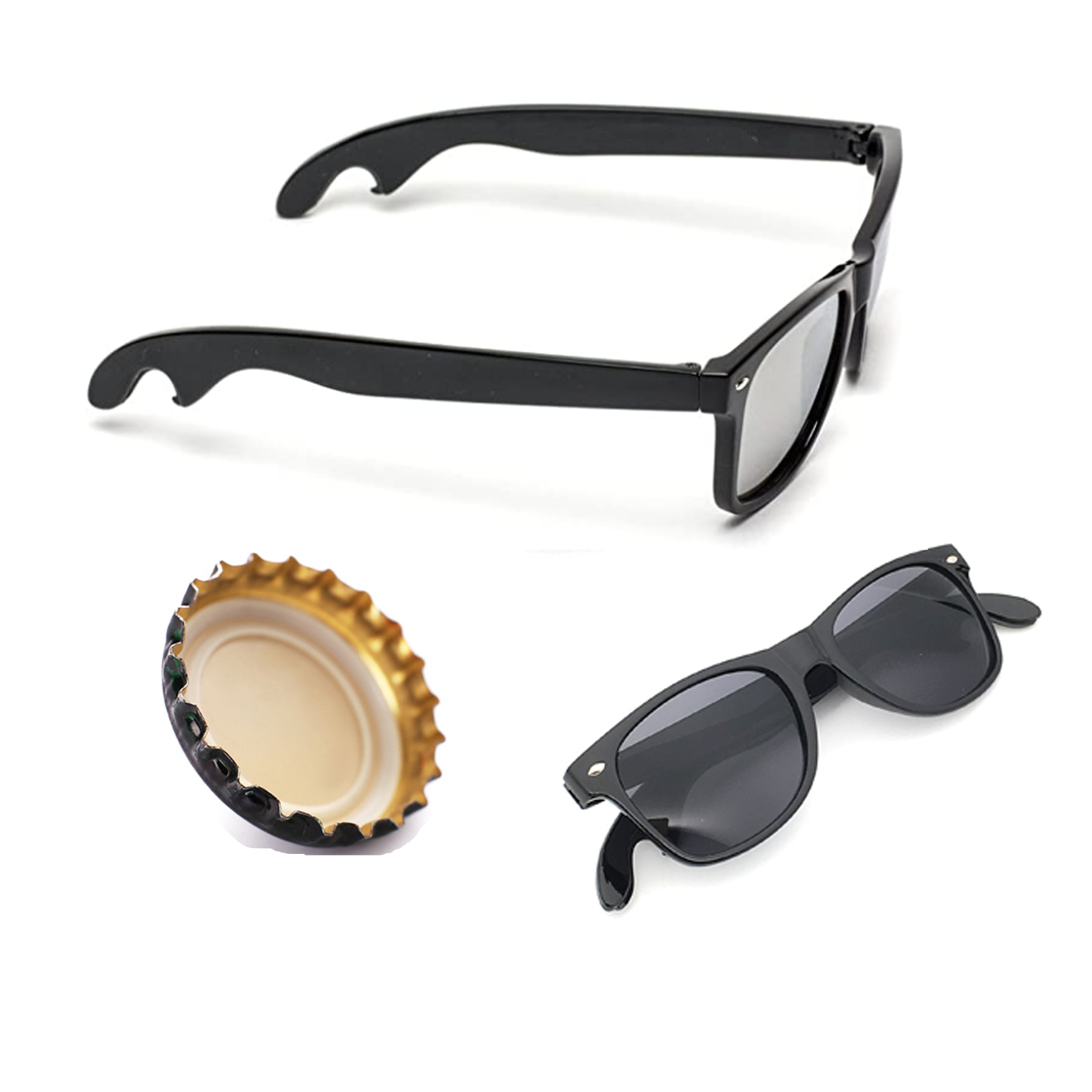 Sunglasses with bottle opener 2