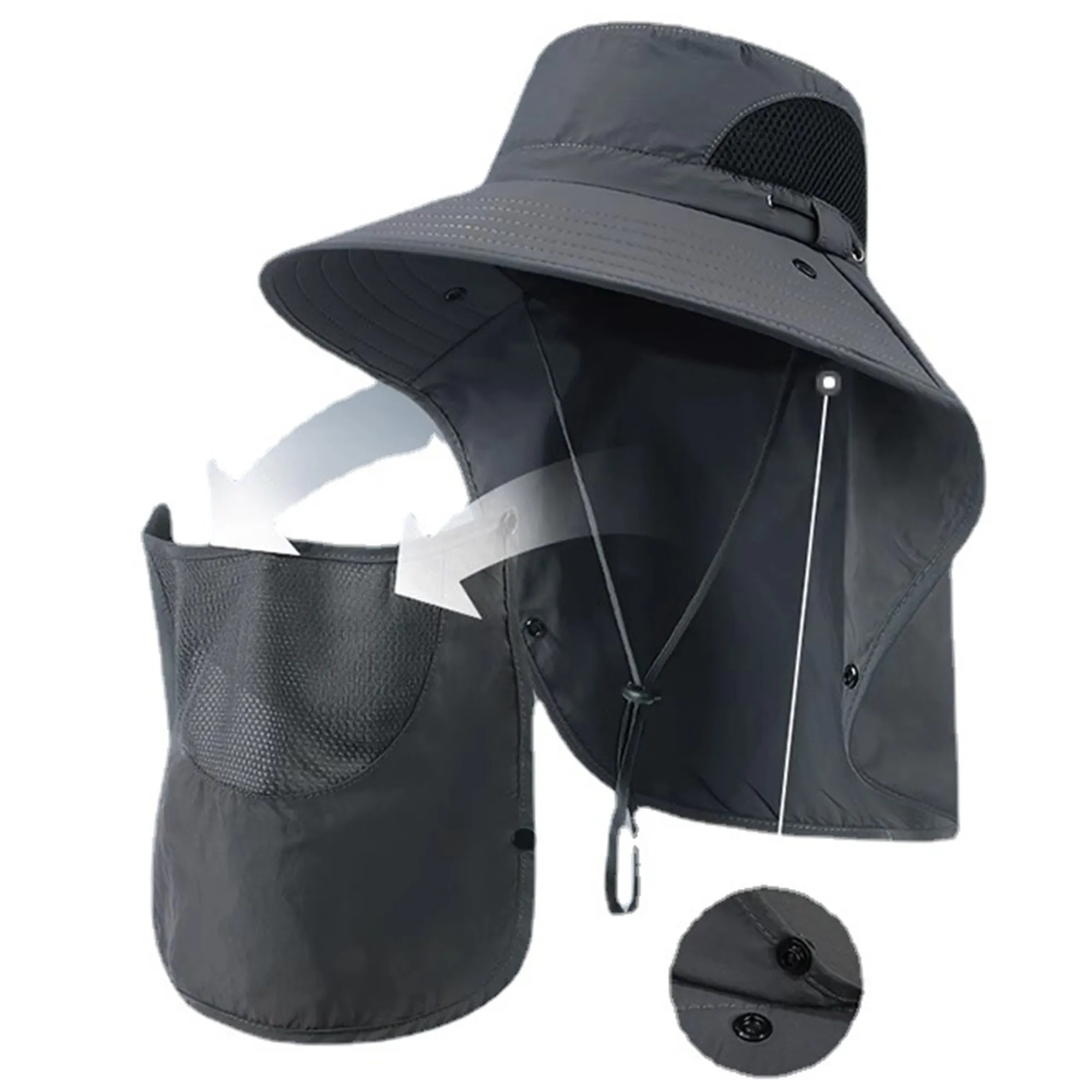 Sun Visor Hat With Face Cover 3