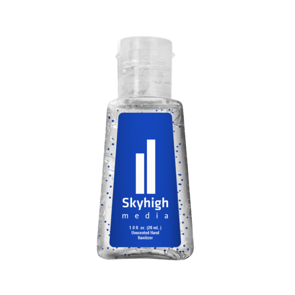 1 oz Single Color Moisture Bead Sanitizer in Trapezoid Bottle 1