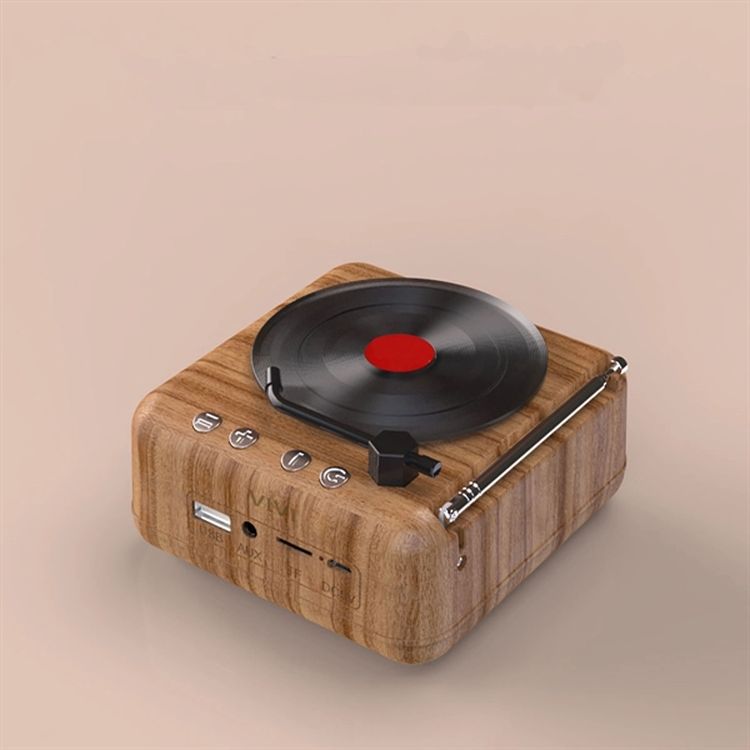Old Fashioned Record Player Style Bluetooth Speaker 2