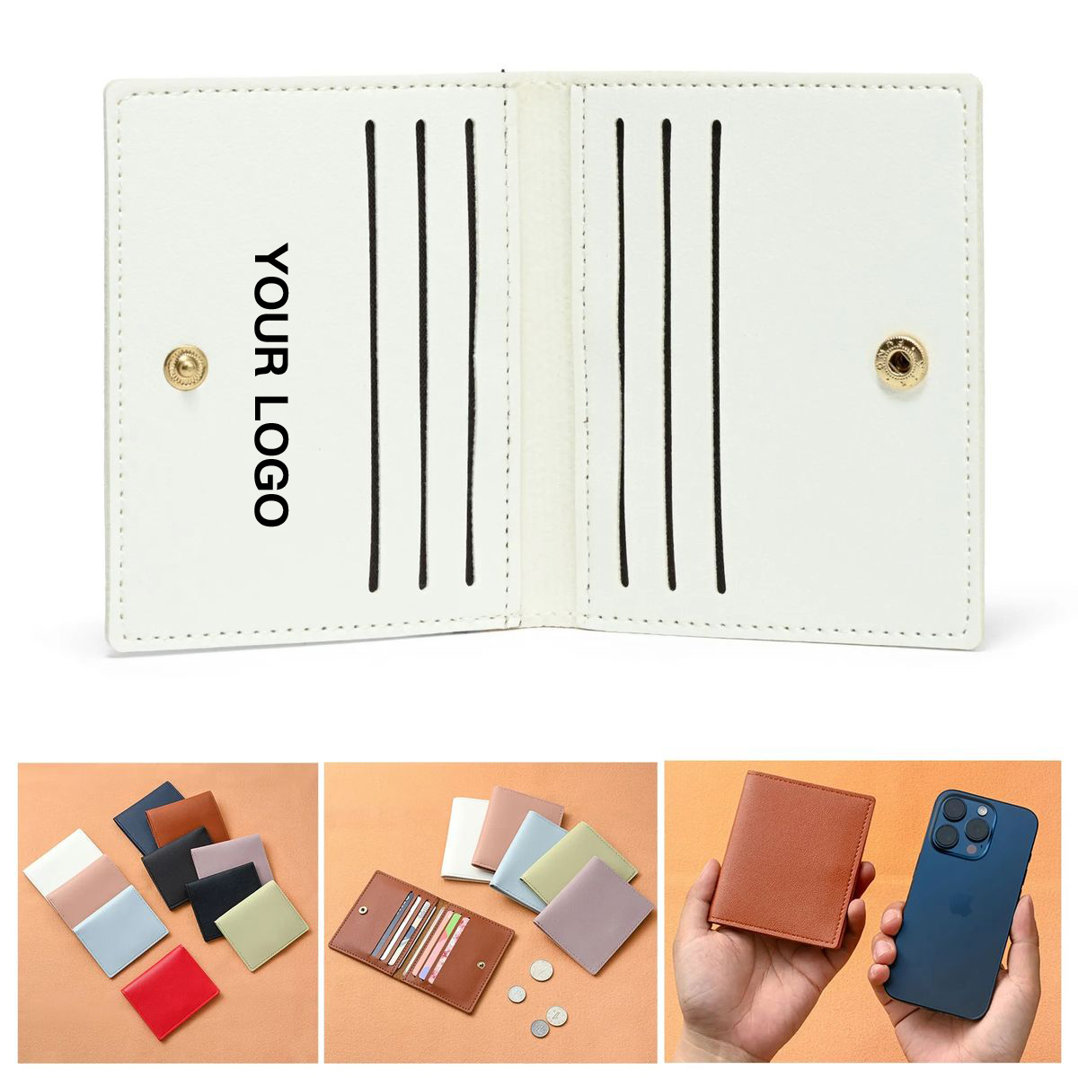 Minimalist PU Card Wallet with Compact Design 8