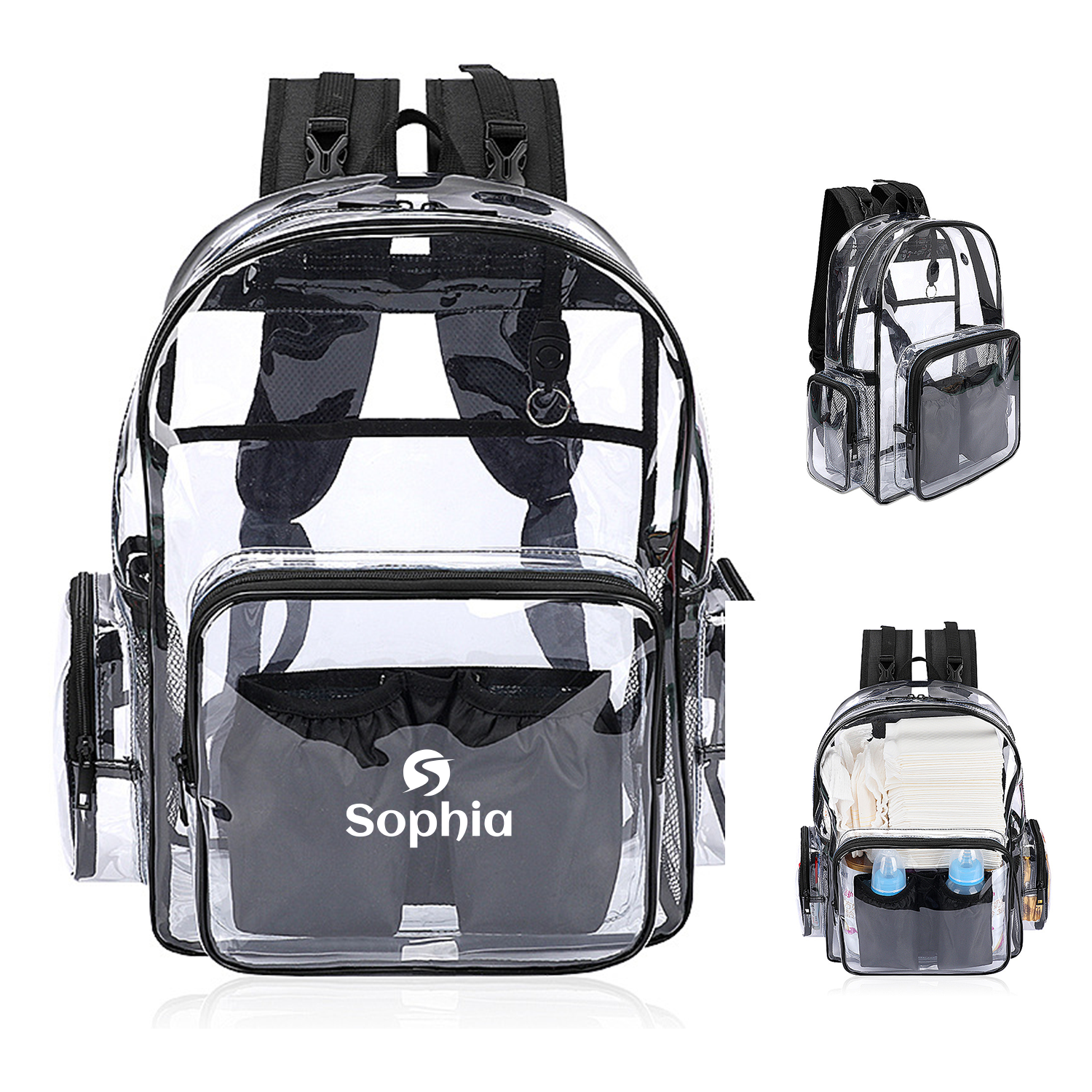 PVC Clear Waterproof Backpack 3