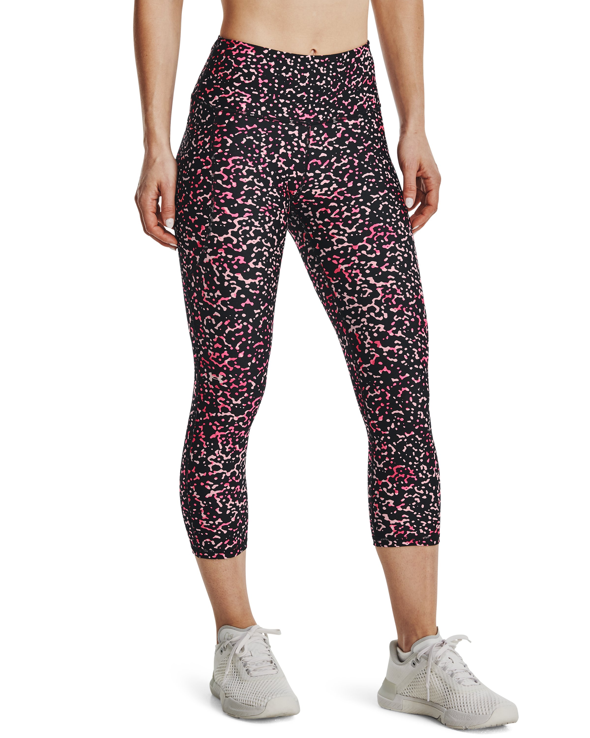 Women's HeatGear No-Slip Waistband Printed Capris 3