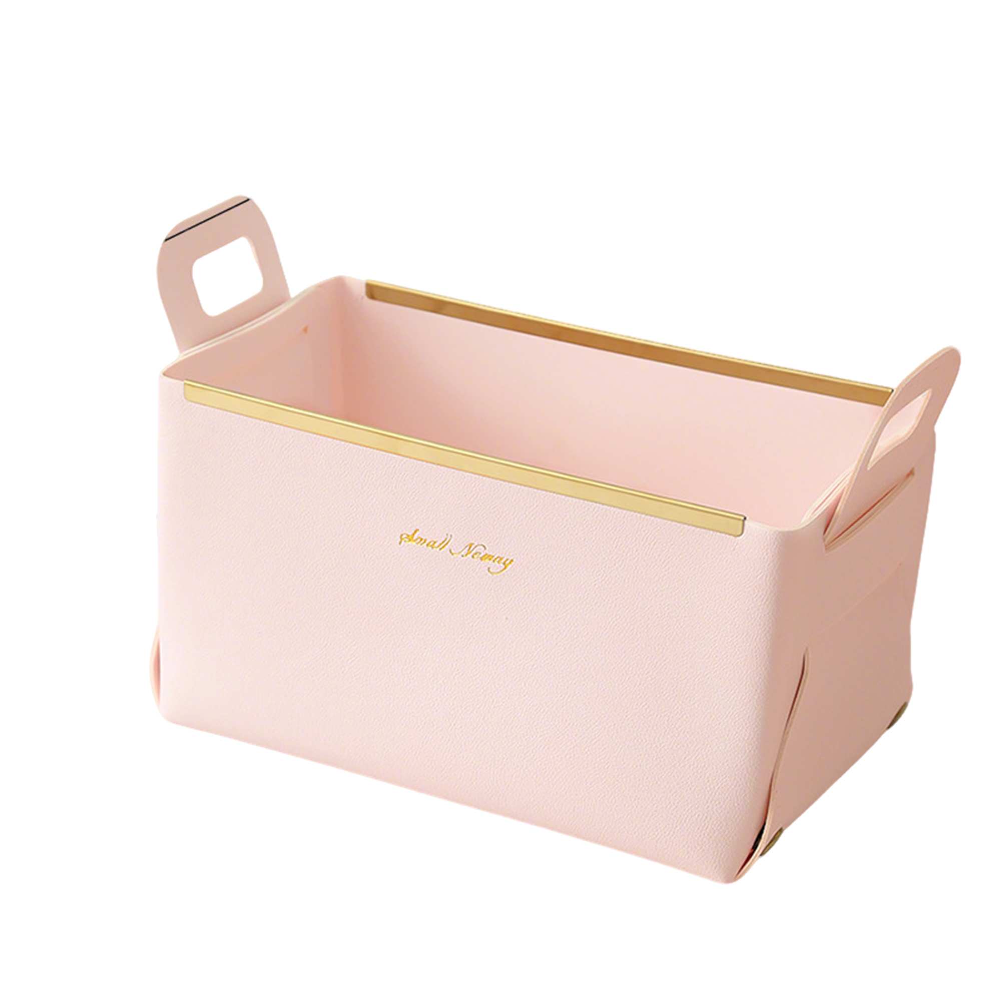 Pu Leather Collapsible Desktop Basket 9" x 5.6" x 5" 10