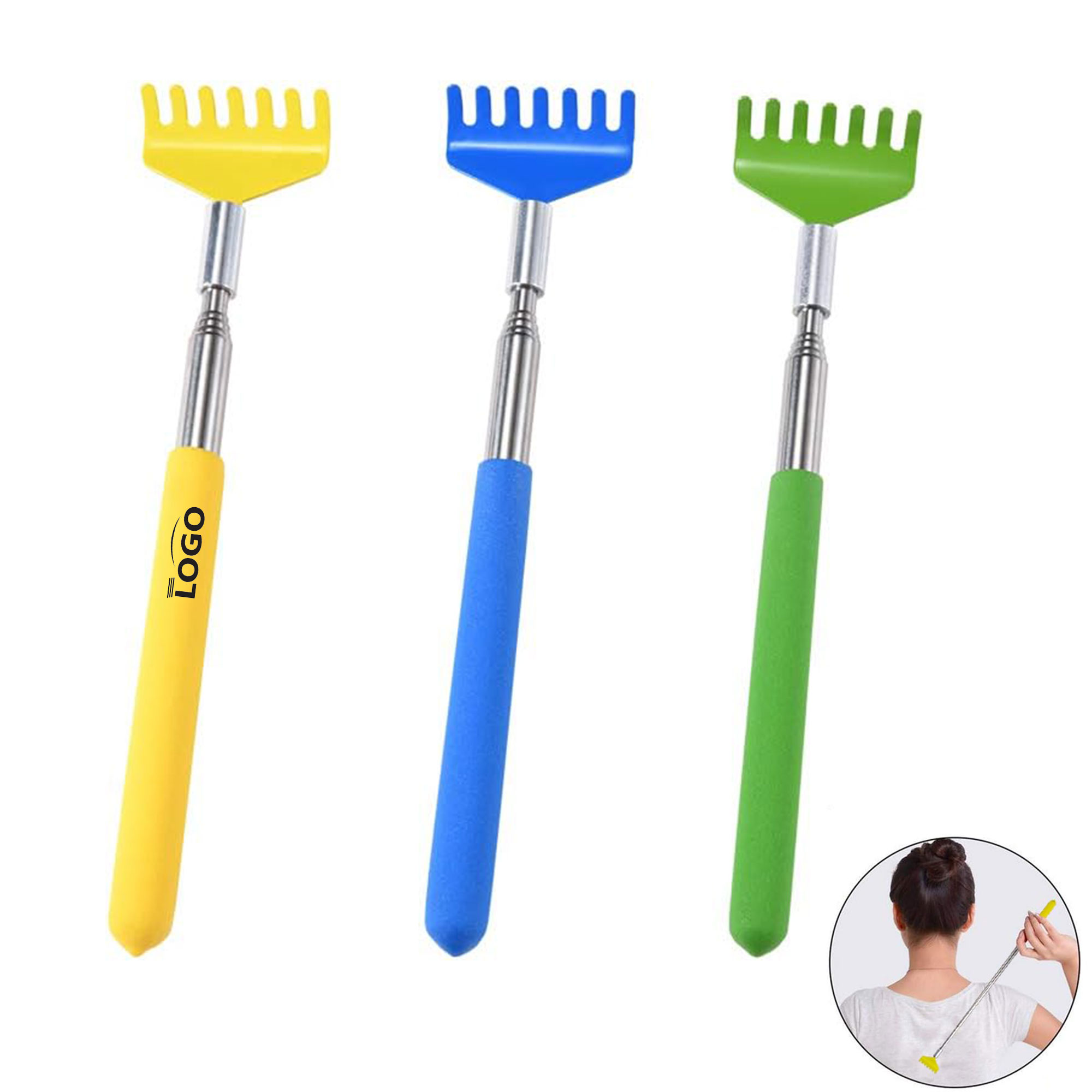 Stainless Steel Retractable Telescoping Back Scratcher Tool 2