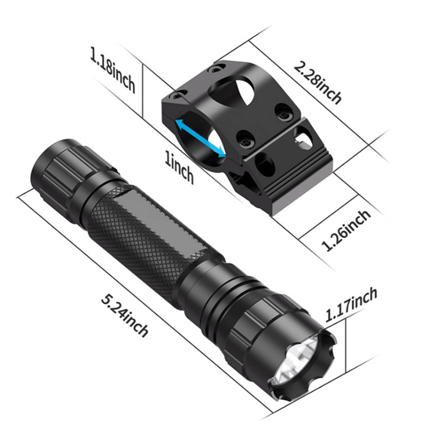 Waterproof Outdoor Aluminum Tactical LED Flashlight 3