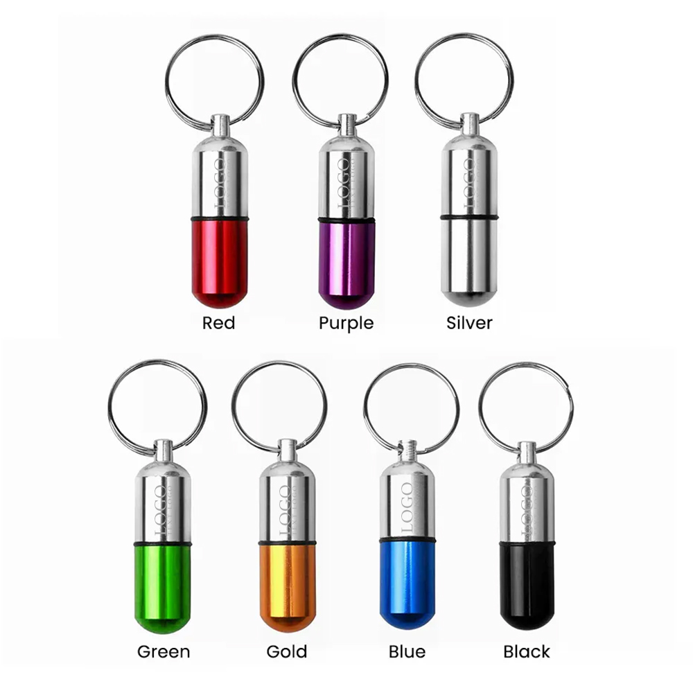 Custom Aluminium Pill Case Keychain 7