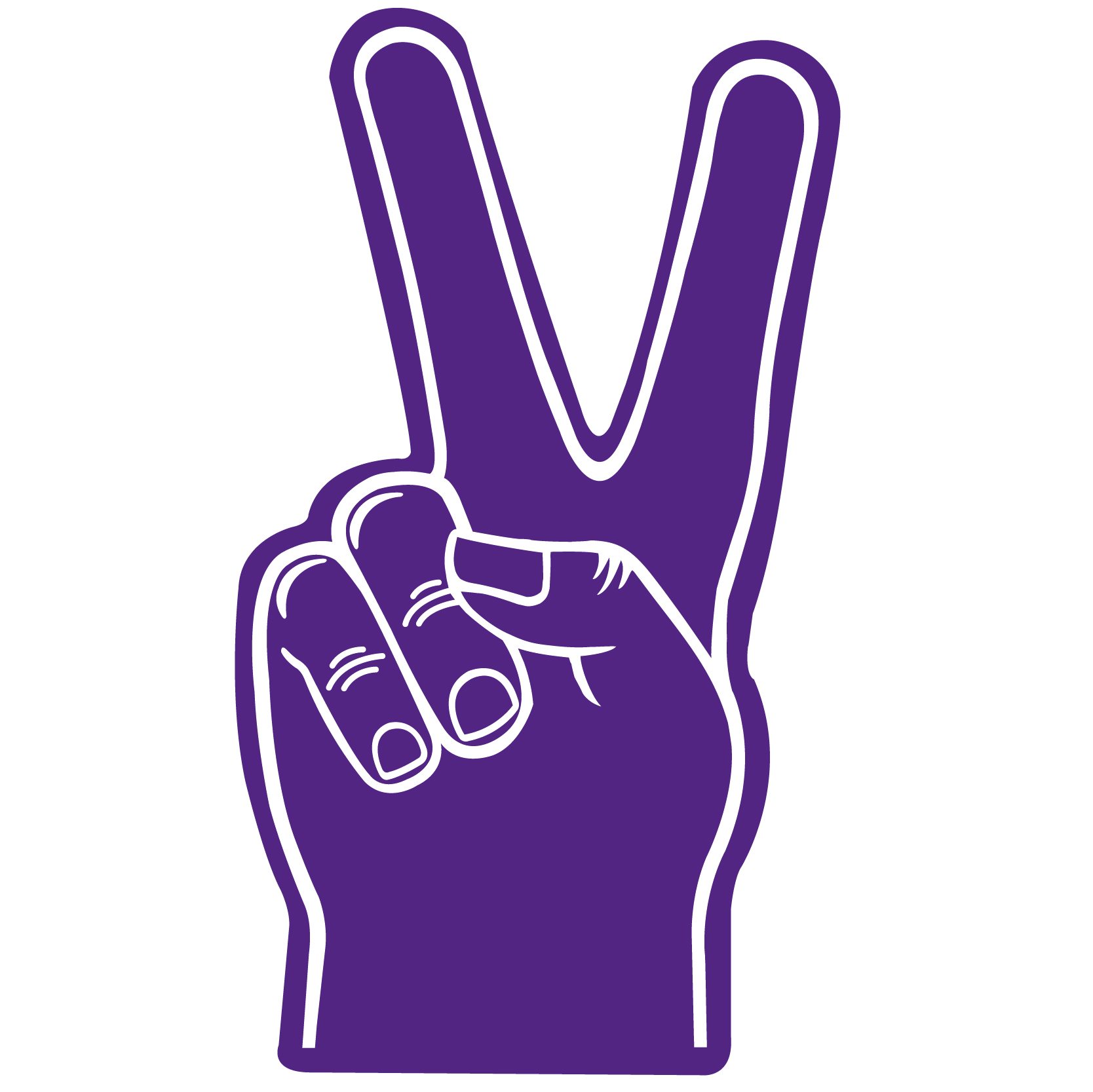 Foam Hand Peace 18" 6