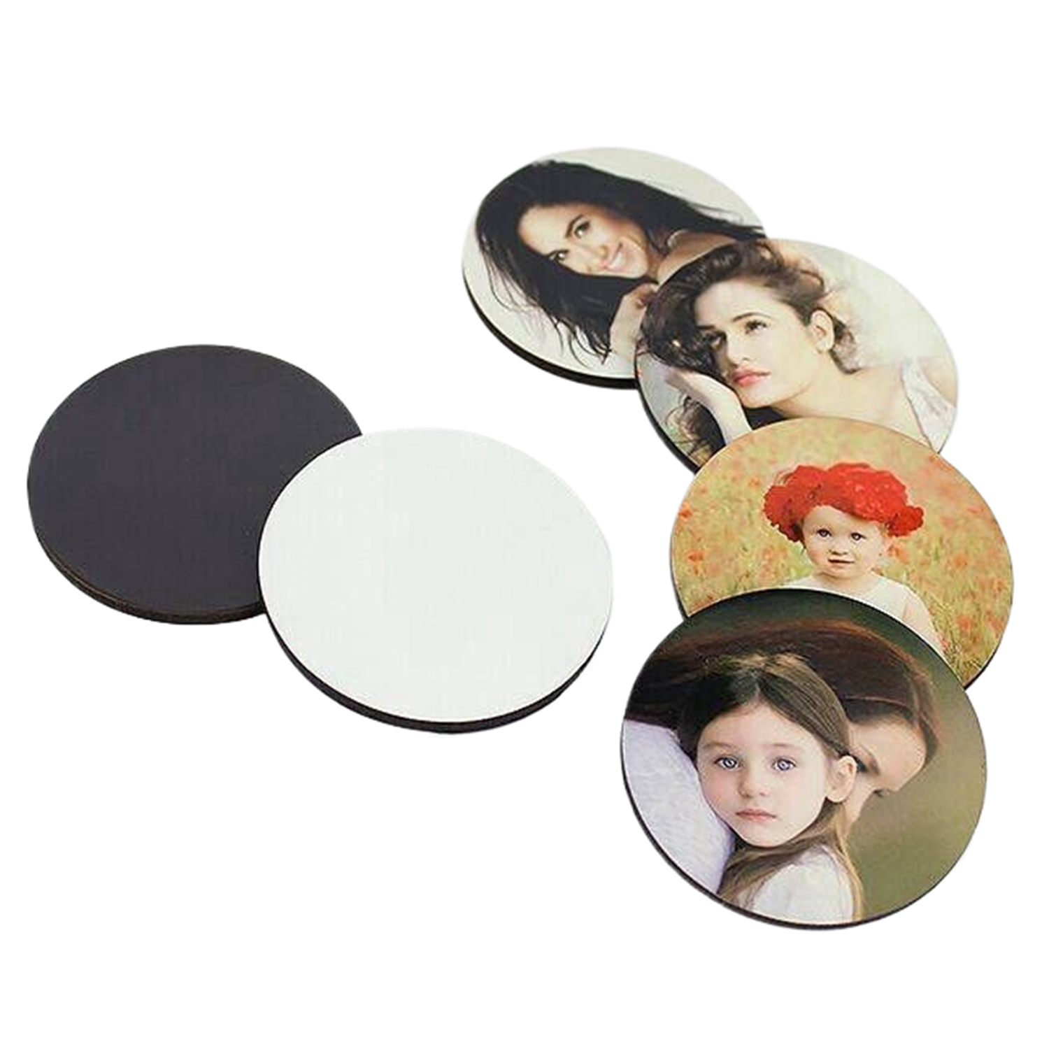 Round Shaped Sublimation MDF Fridge Magnet 2