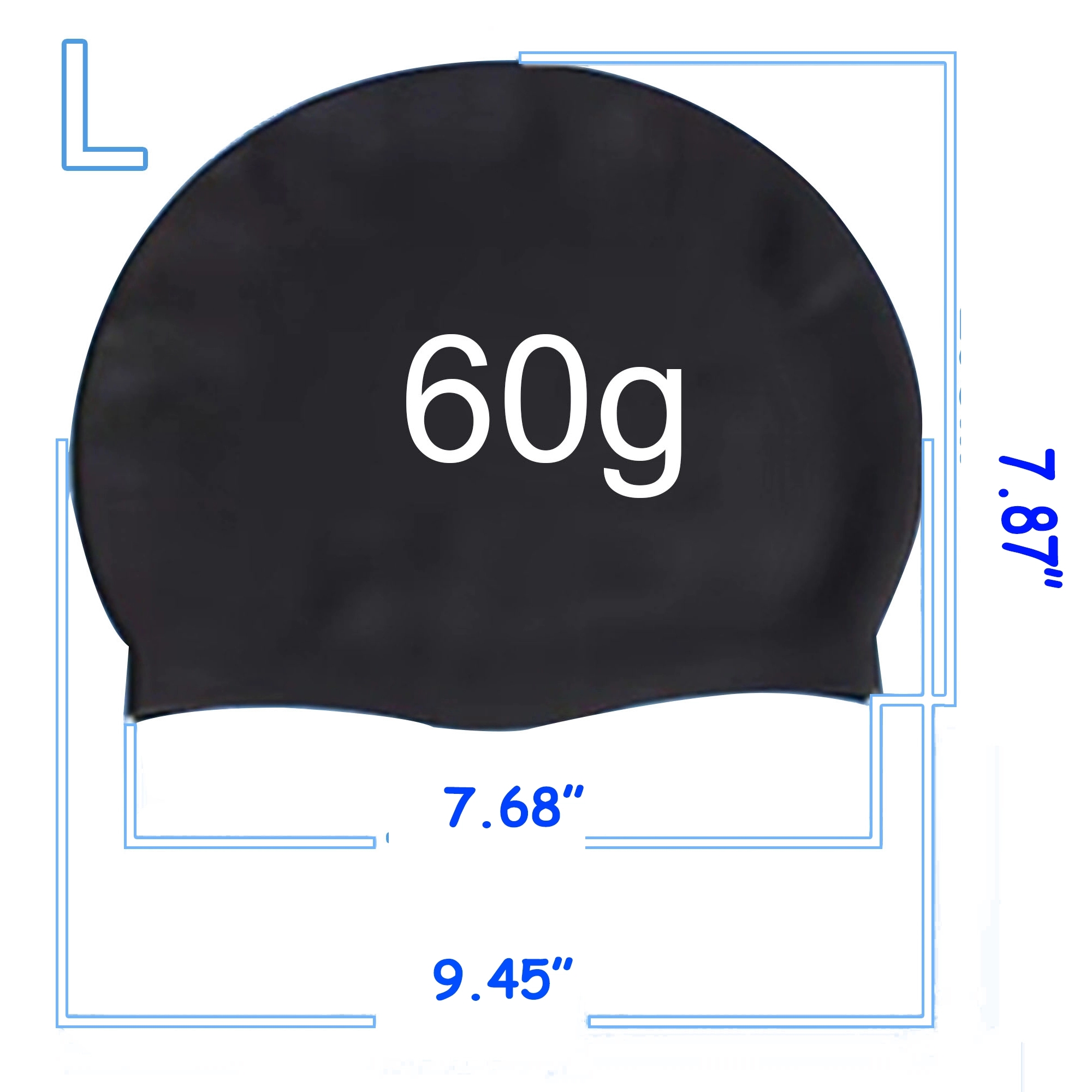60g Silicone Swim Caps MOQ 100PCS 3