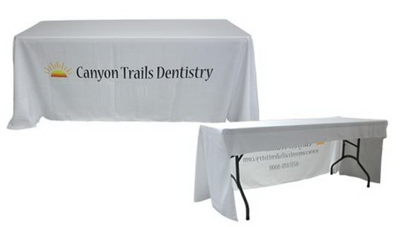 Table Cover 6' Polyester OPEN BACK - Custom Printed 2