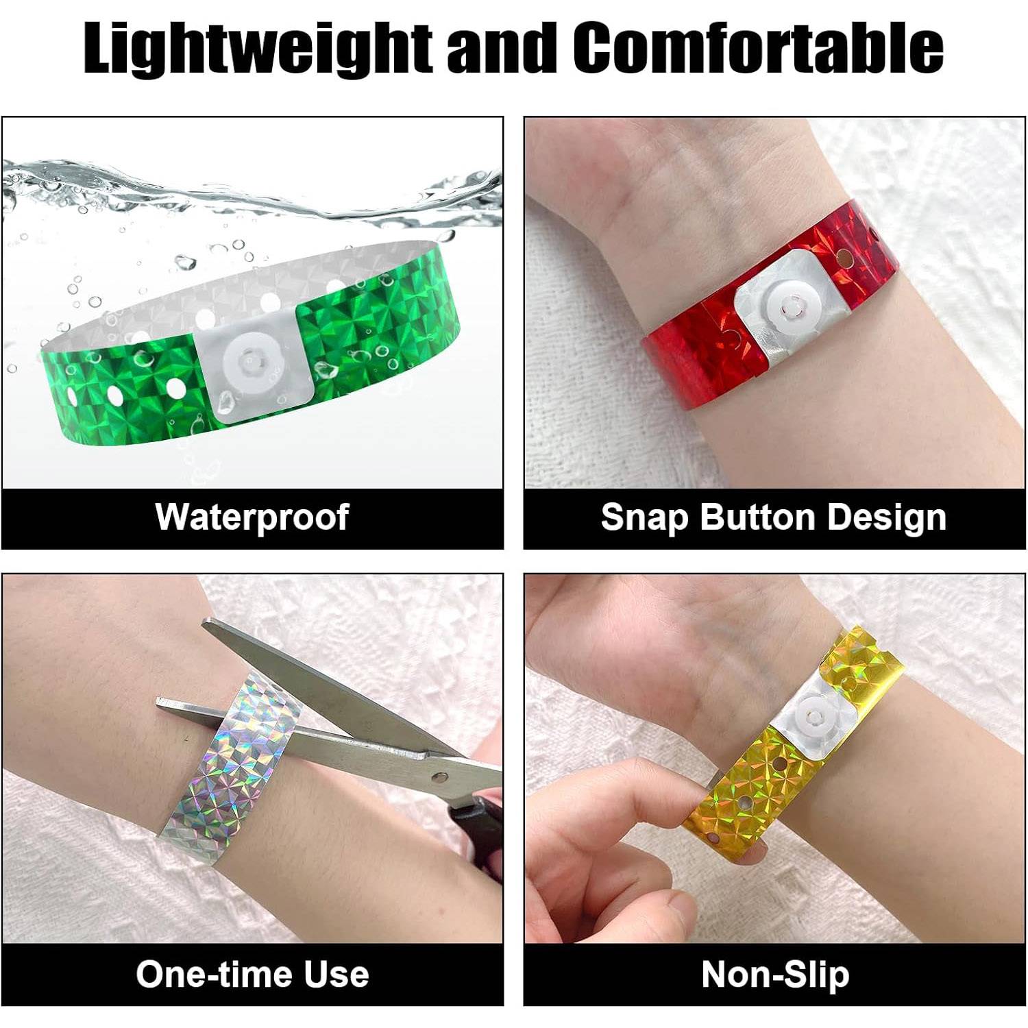 Party Holographic Wristbands Waterproof 4