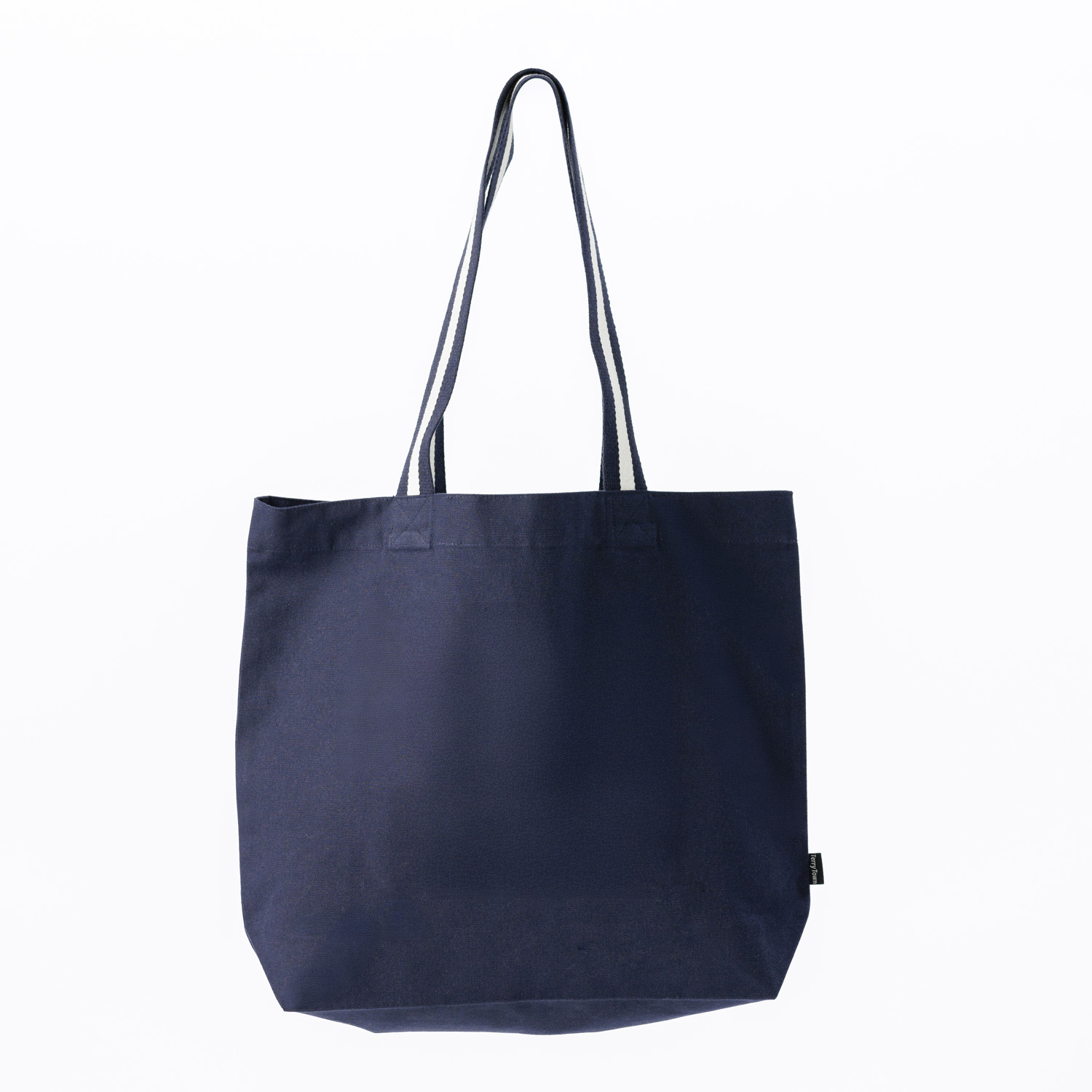 Deluxe Oversized Canvas Tote Bag with Striped Handles, custom tote bag with logo imprint 8