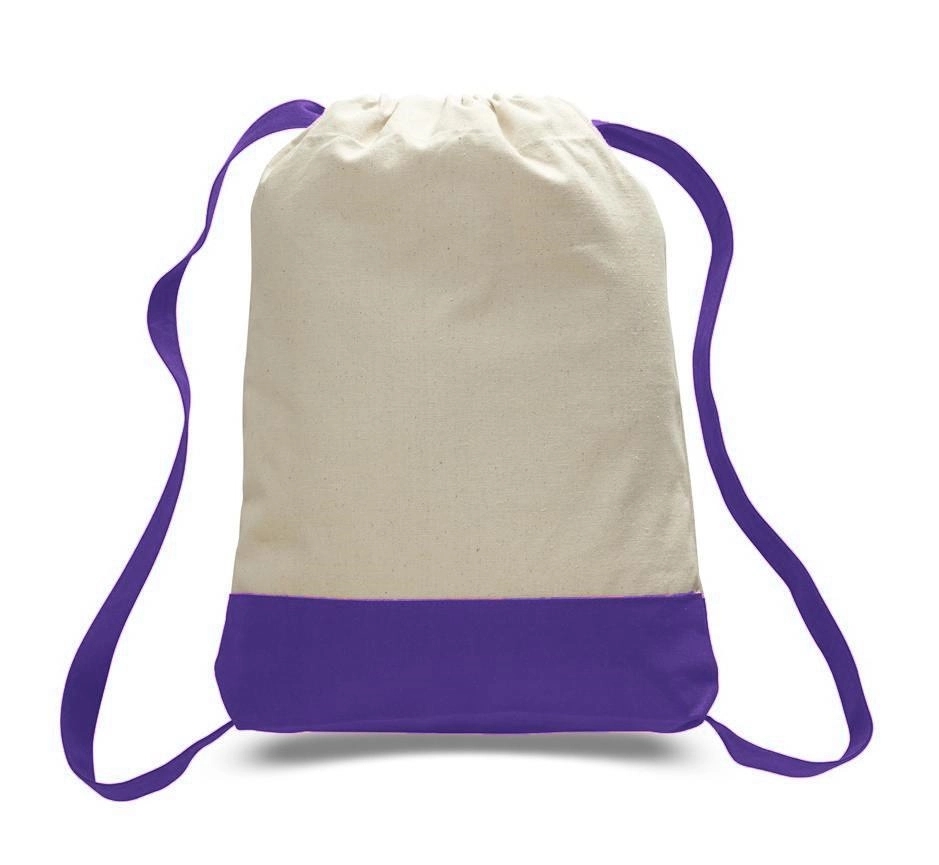 8oz Cotton Drawstring Backpack 4