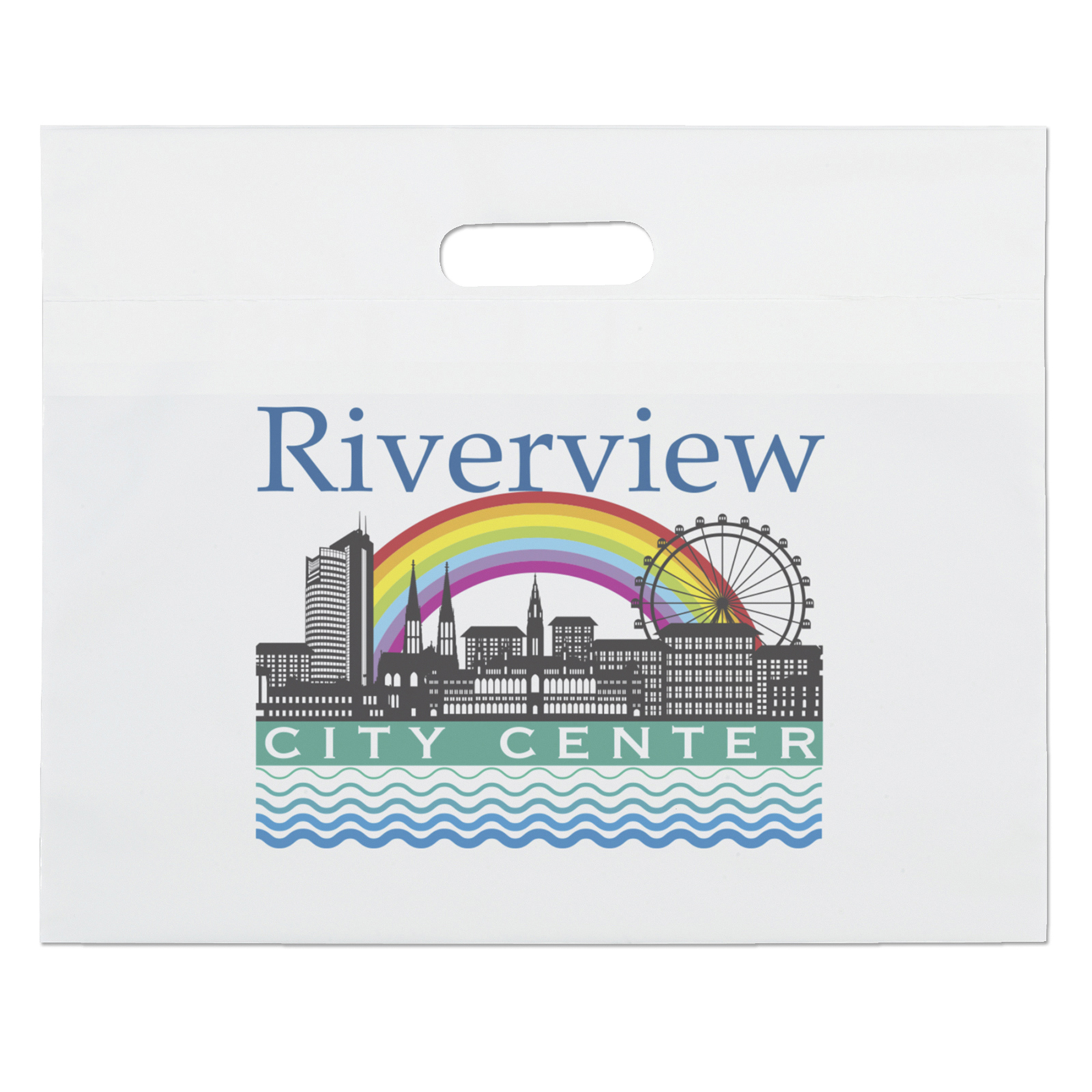 Die Cut Handle Bag - 16W x 13H - Dynamic Color