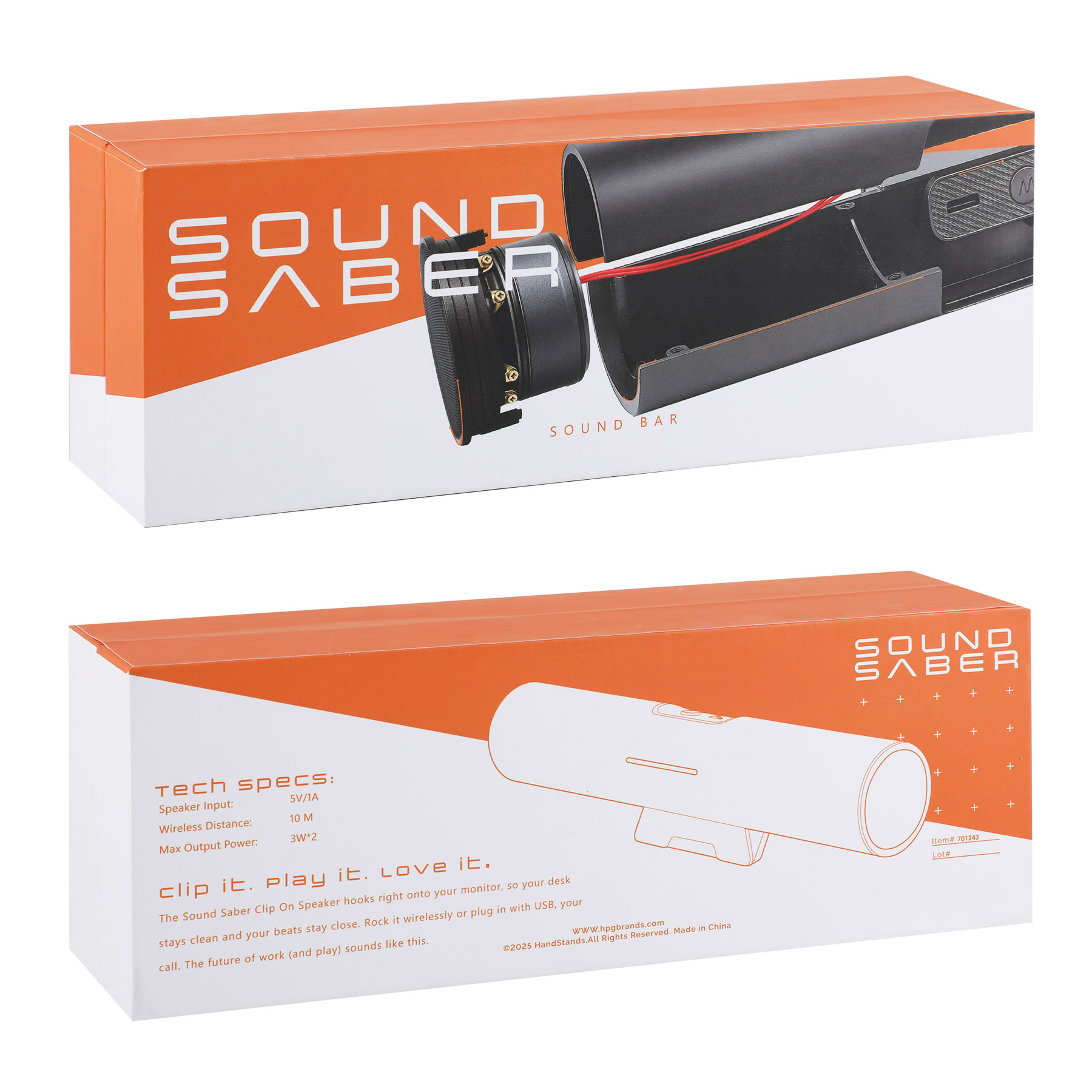 Sound Saber Clip On Wireless Monitor Speaker