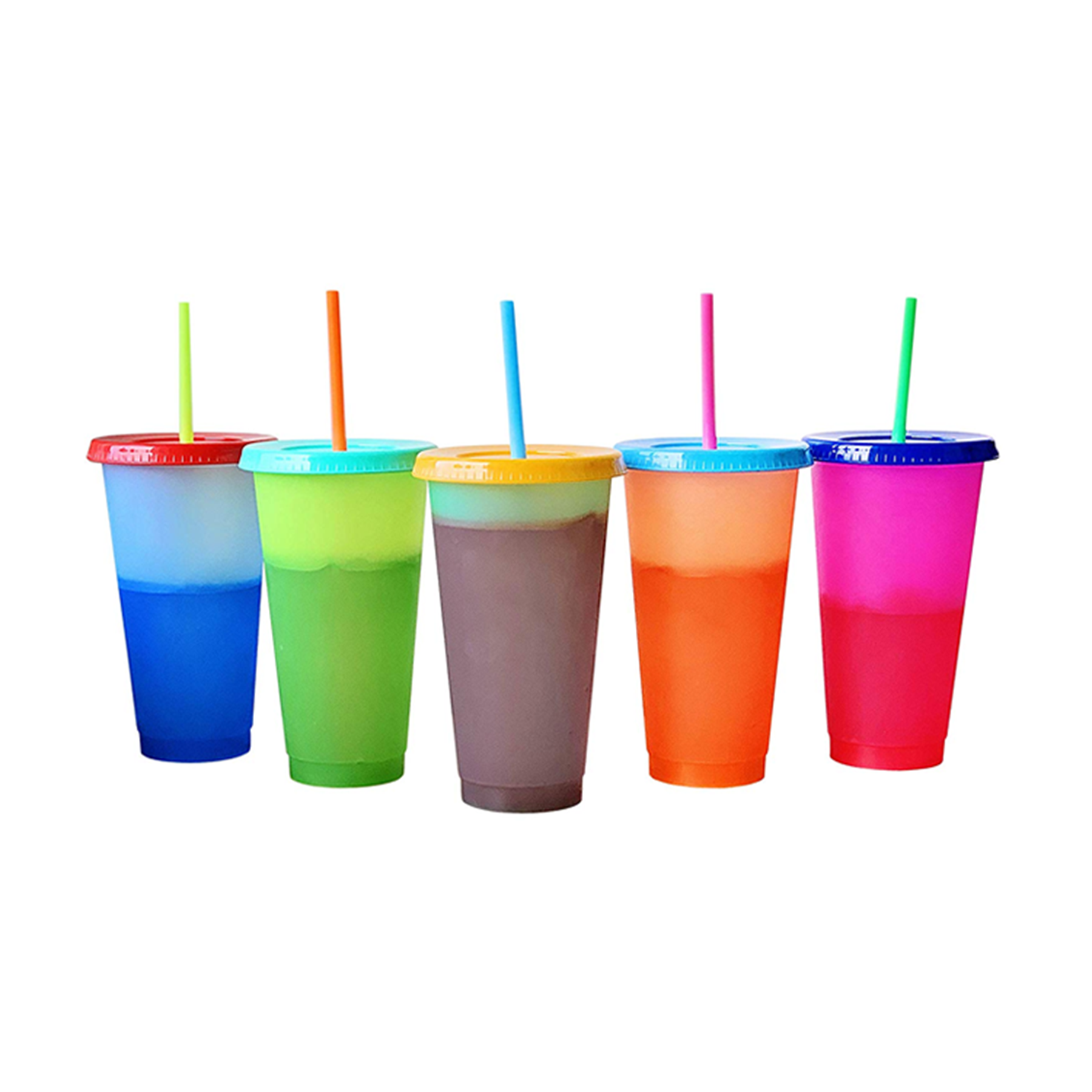 24 oz BPA Free Cold Water Color Changing Cup with Straw 4