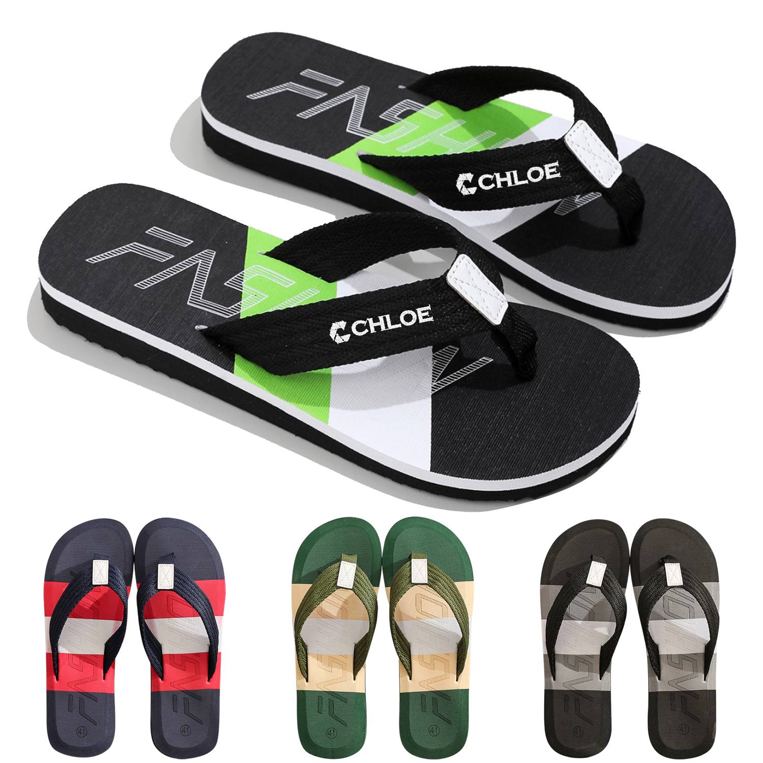New Fashion Color Matching Flip-Flops For Men 1