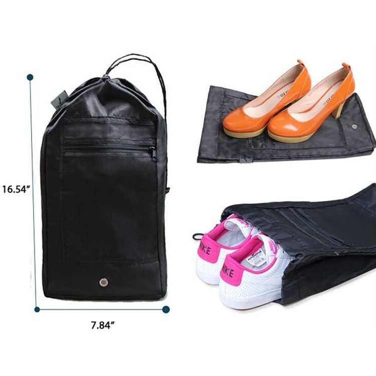 Black Polyester Shoe Bag 2