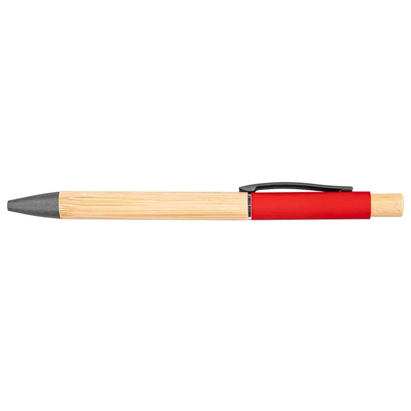 Bamboo Barrel Pen with Gun Metal Clip 13