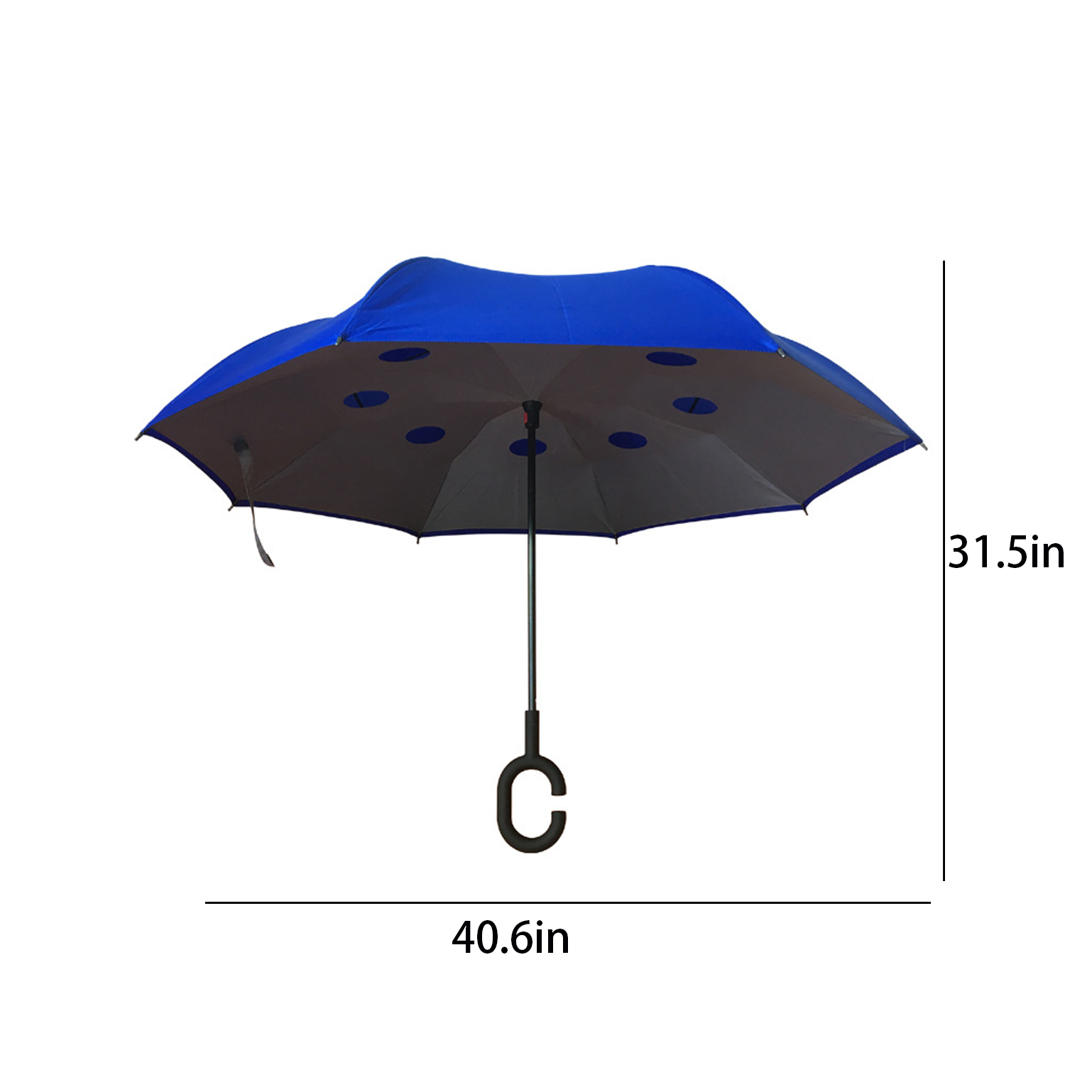 47" Double Layer Inverted Windproof Reverse Umbrella 2