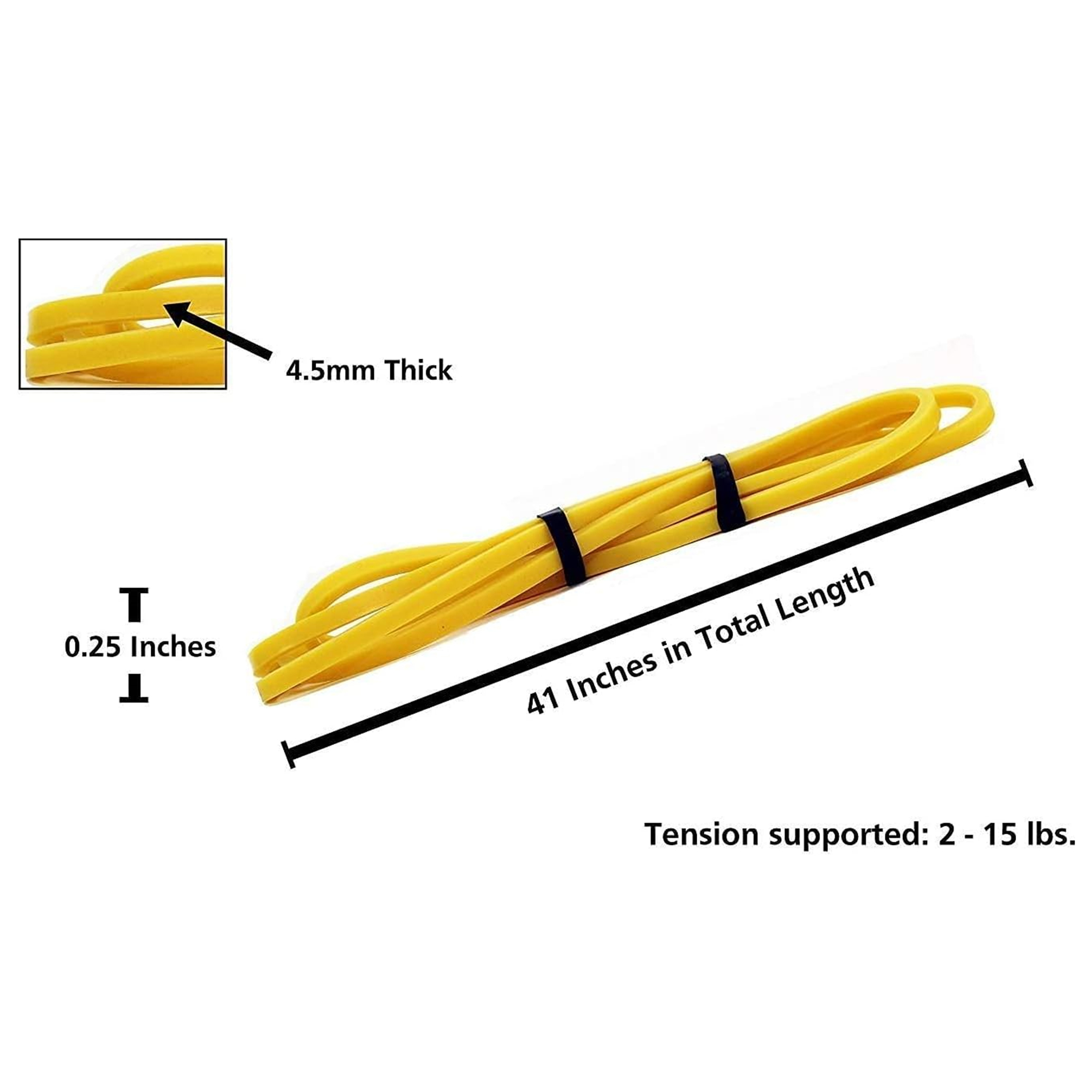 Resistance Stretch Loop Band 15Ibs Yellow 2
