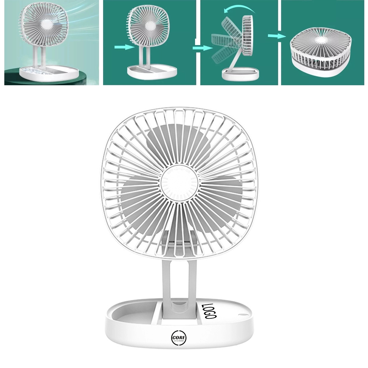Usb Rechargeable Folding Desktop Fan 1
