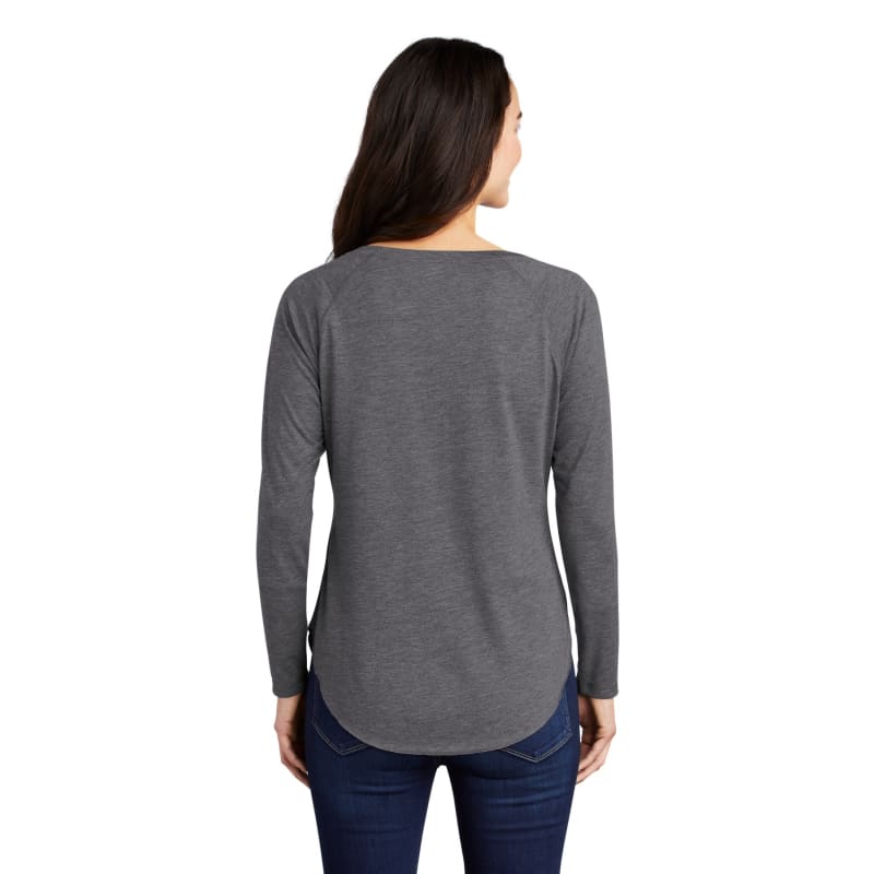 Sport-Tek Women's PosiCharge Long Sleeve Tri-Blend Wicking Scoop Neck Raglan Tee 5