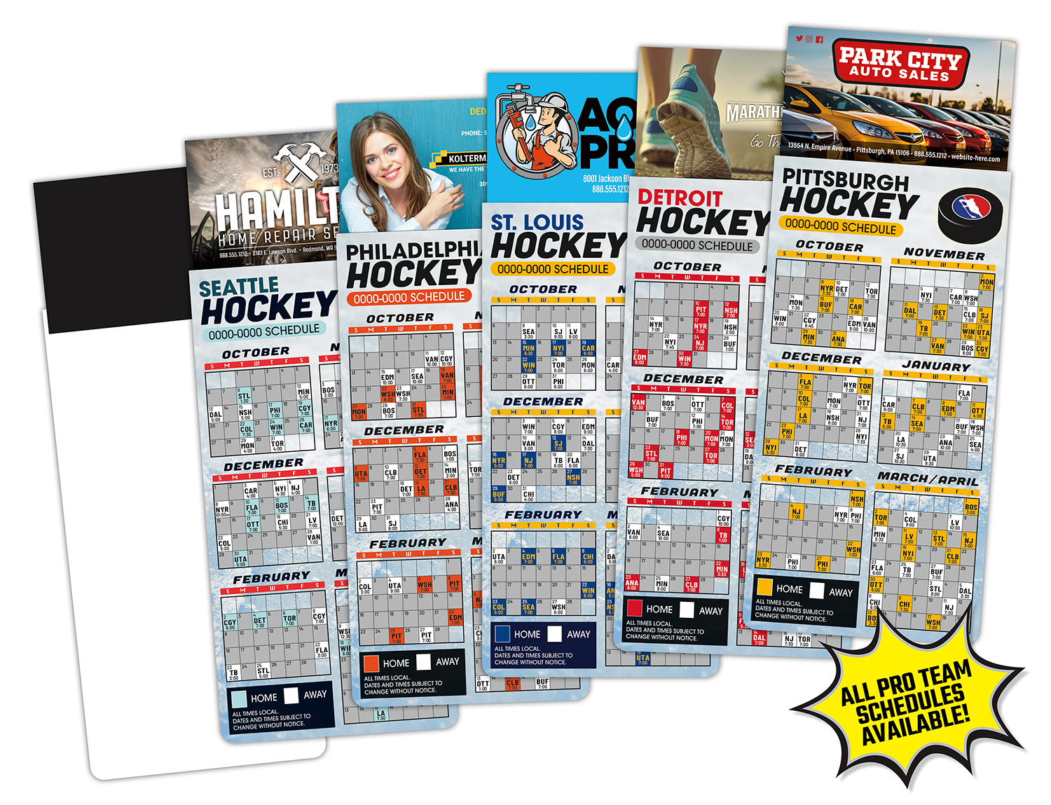 Magna-Card Business Card Magnet - Hockey Schedules (3.5x9)