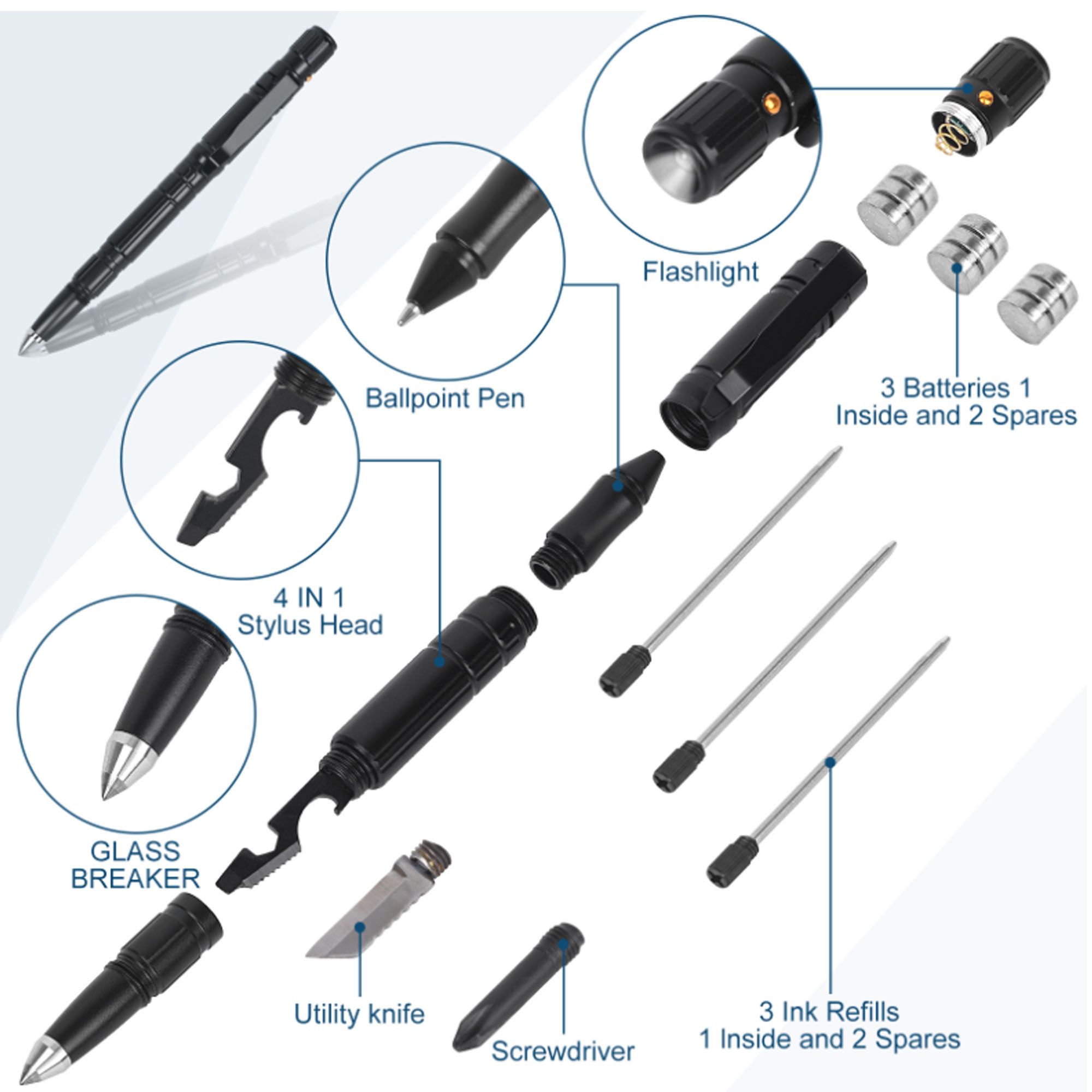 9-in-1 Tactical Survival Pen 3
