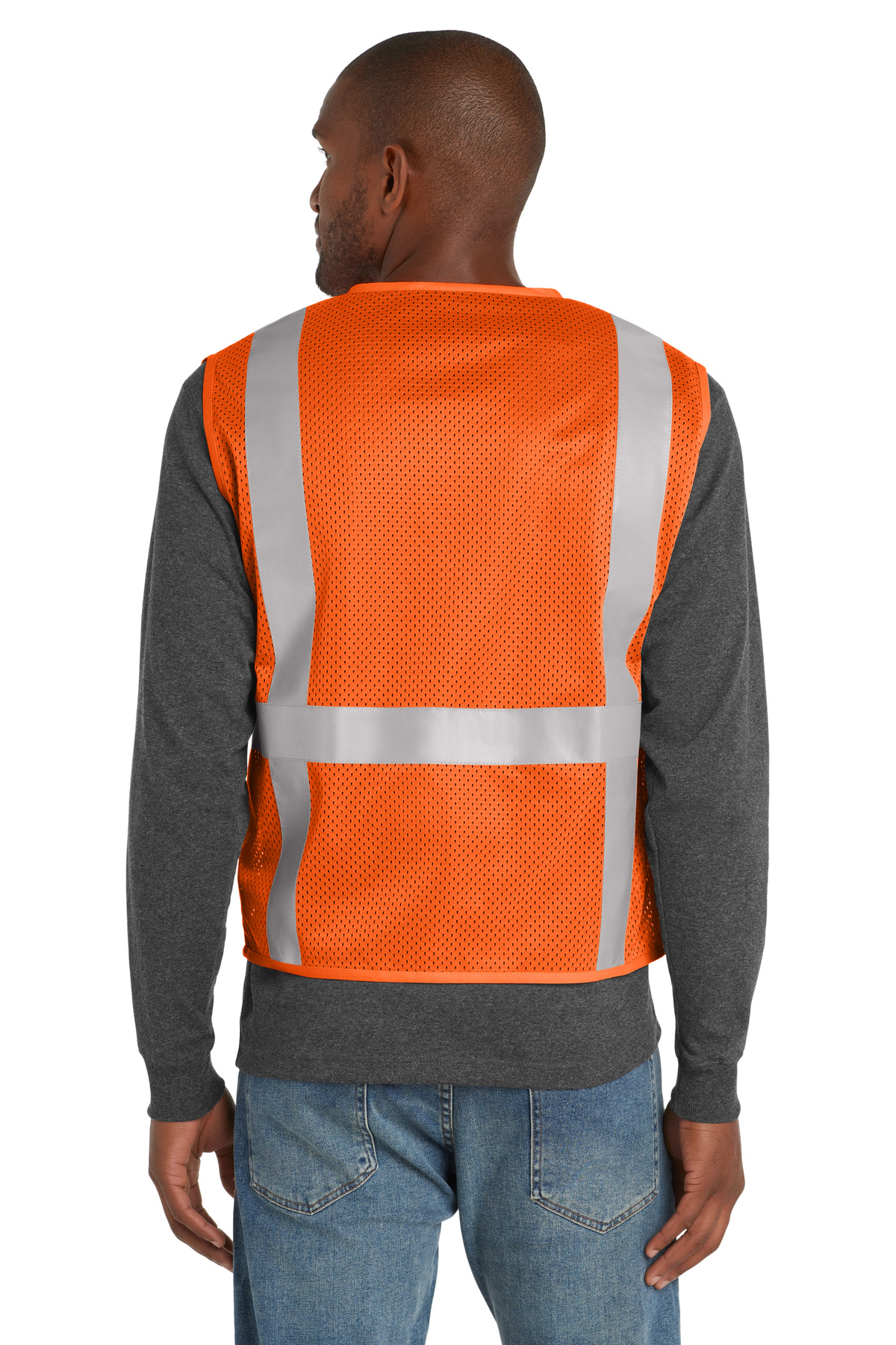 CornerStone ANSI 107 Class 2 Mesh Six-Pocket Zippered Vest. CSV104 1