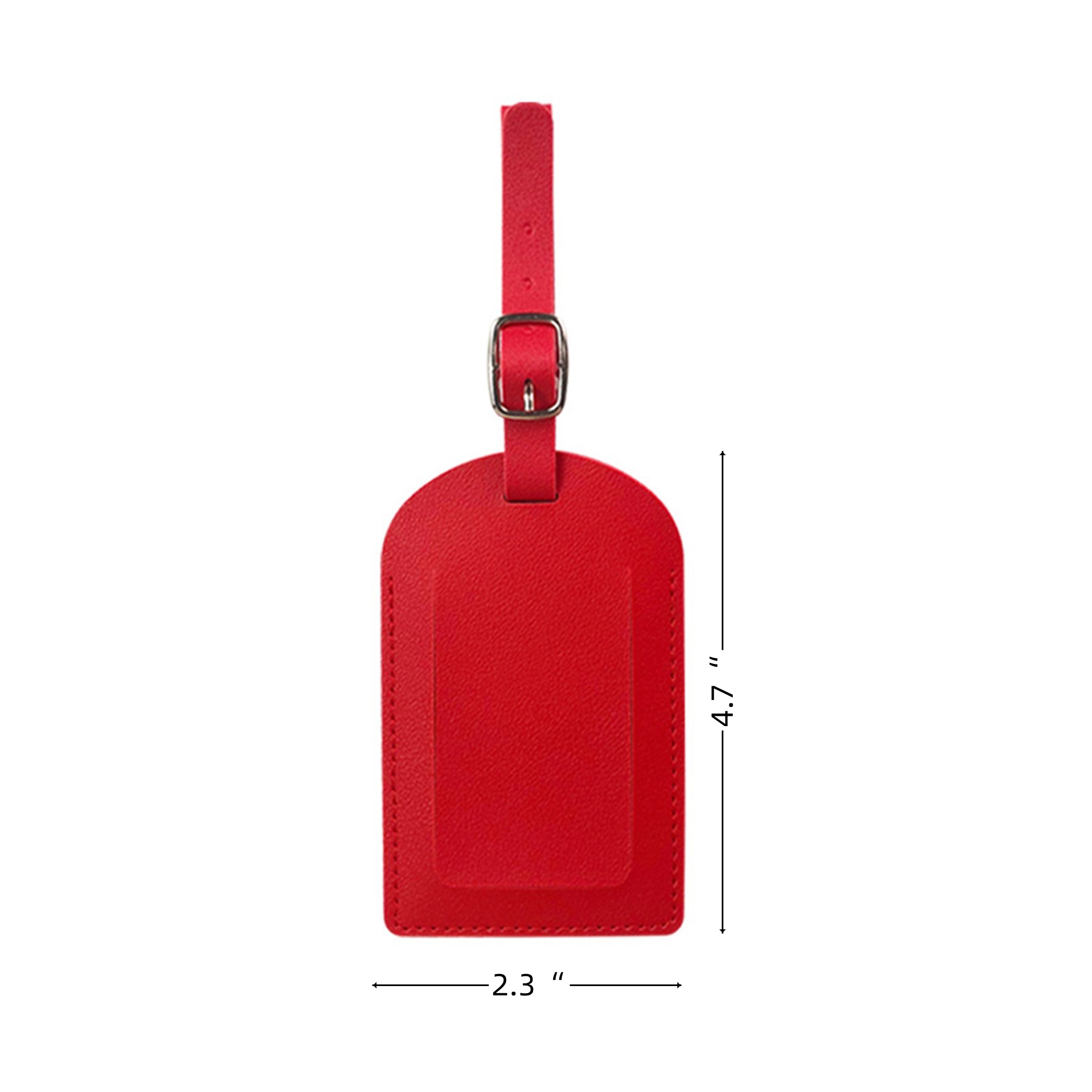Custom PU Leather Privacy Protection Luggage Tag 2