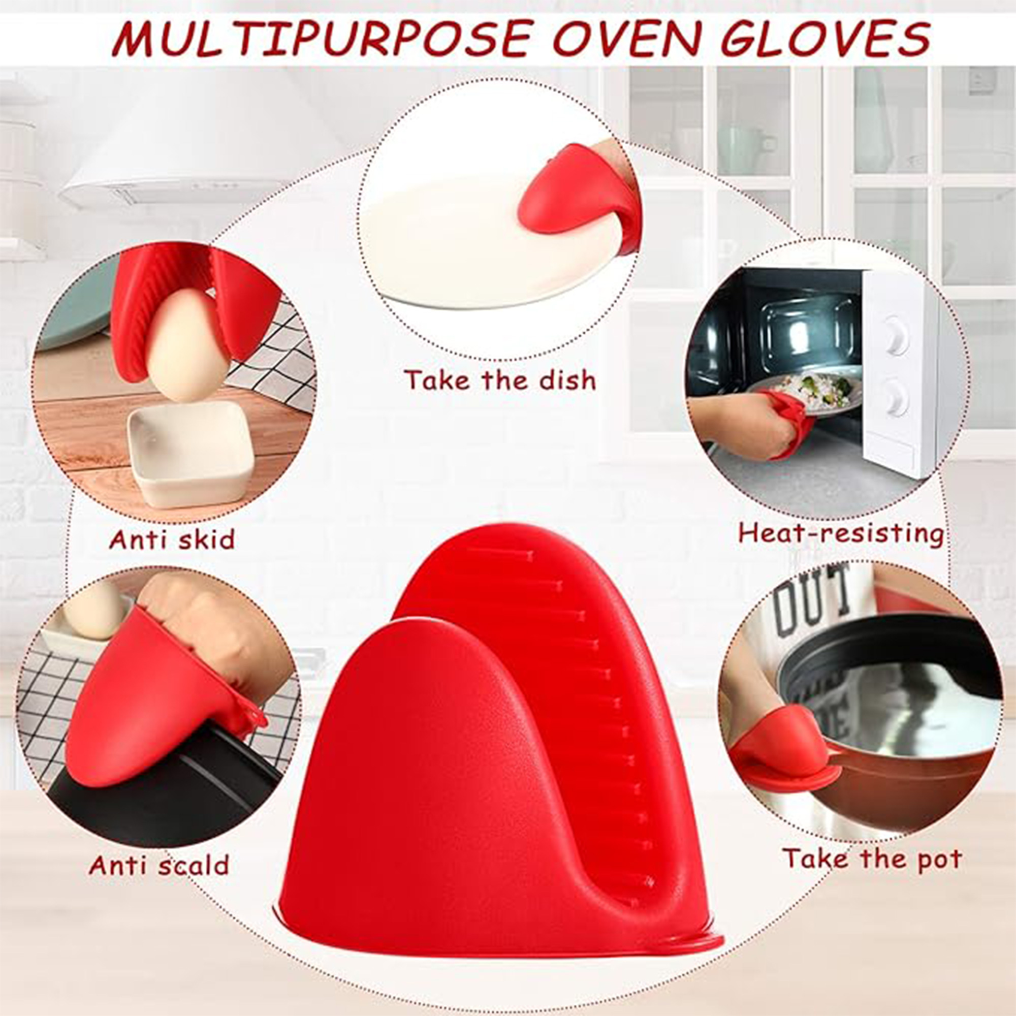Single Mini Silicone Baking Oven Cooking Gloves 3