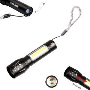 Rechargeable LED Flashlight Adjustable Focus With 3 Light Modes 6