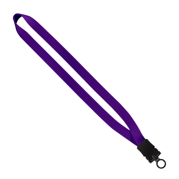 3/4" Smooth Nylon Lanyard with Snap-Buckle Release & O-Ring 34