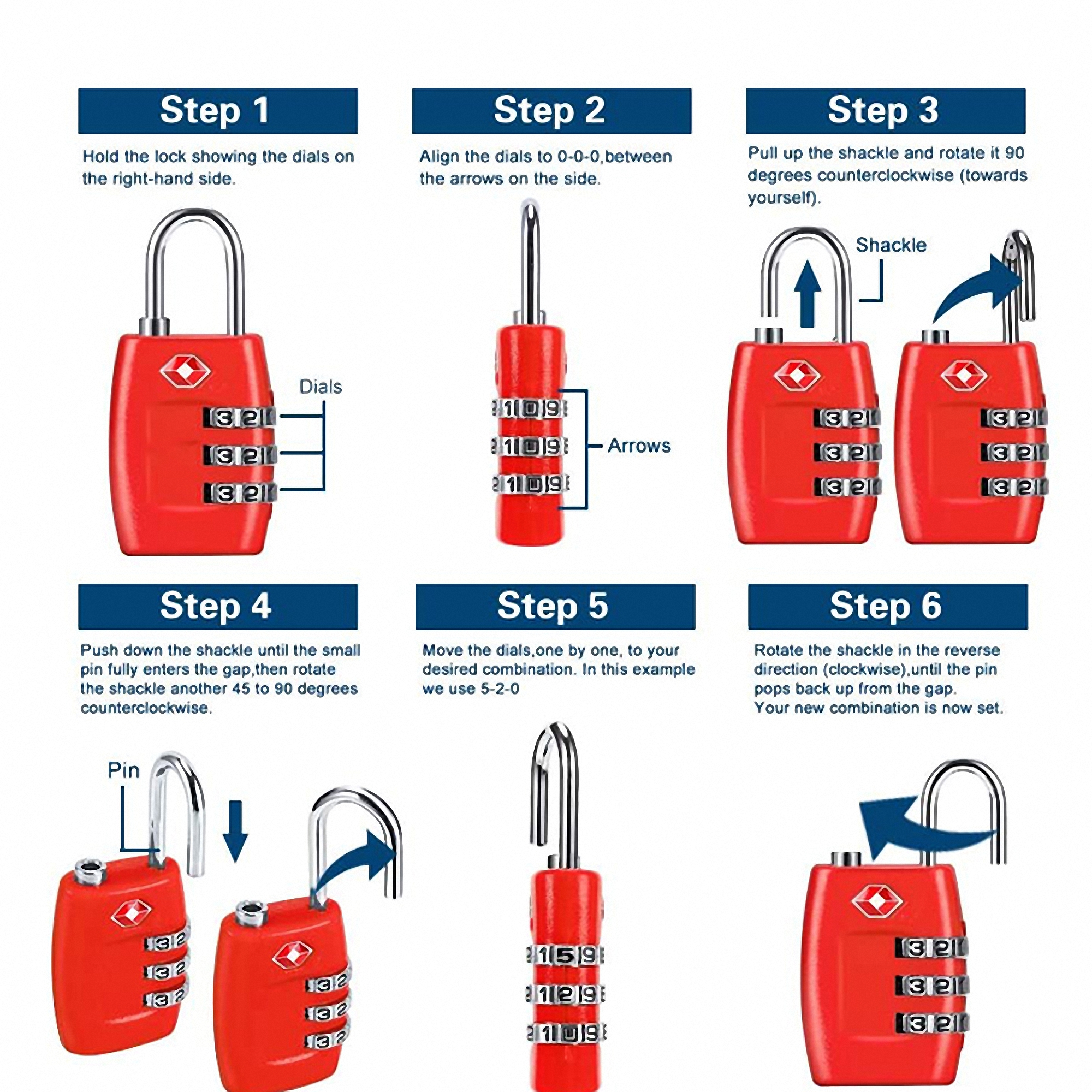 TSA Approved Travel Luggage Lock 4