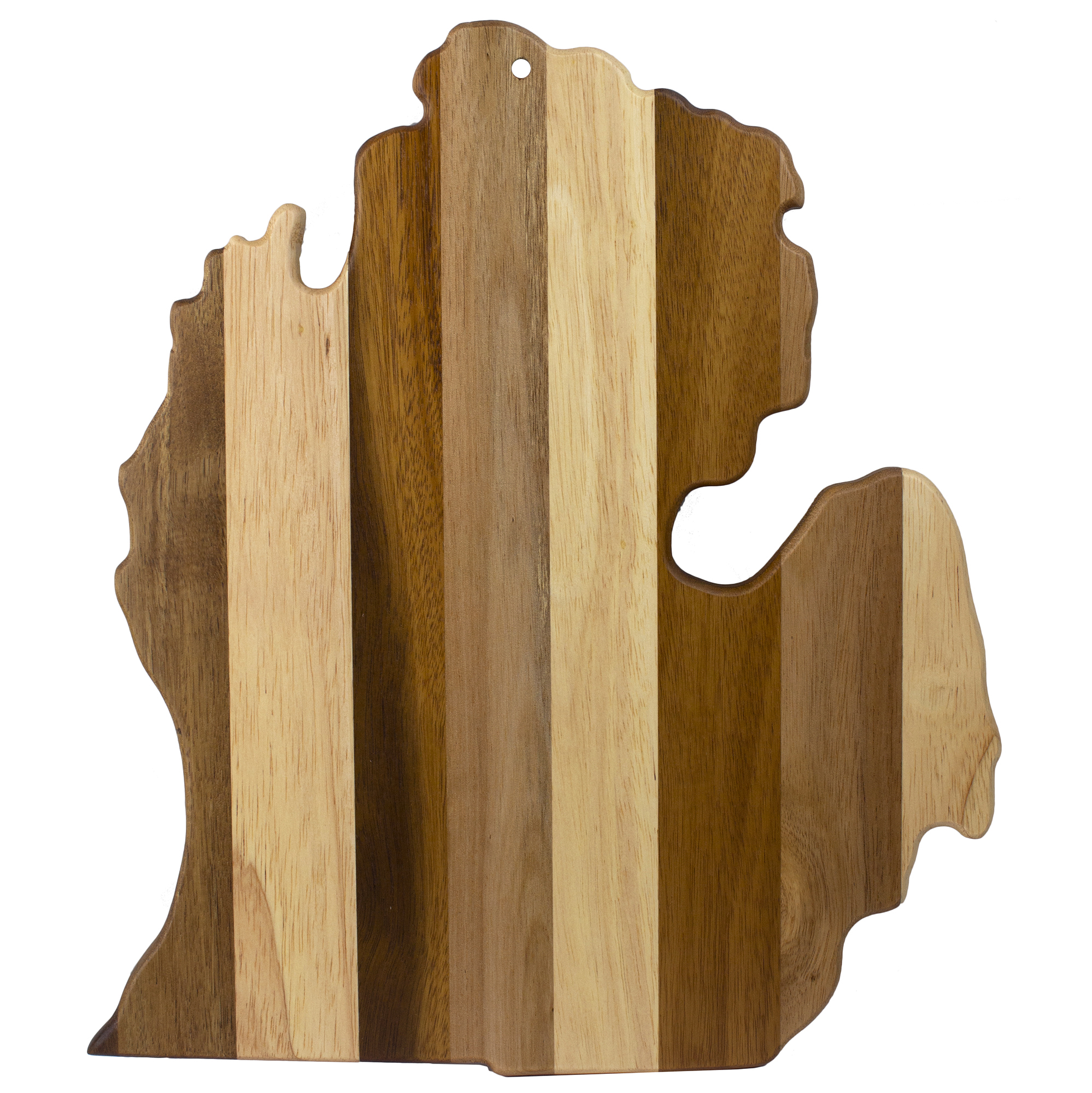 Rock & Branch® Shiplap Series Michigan State Shaped Wood Serving and Cutting Board 9