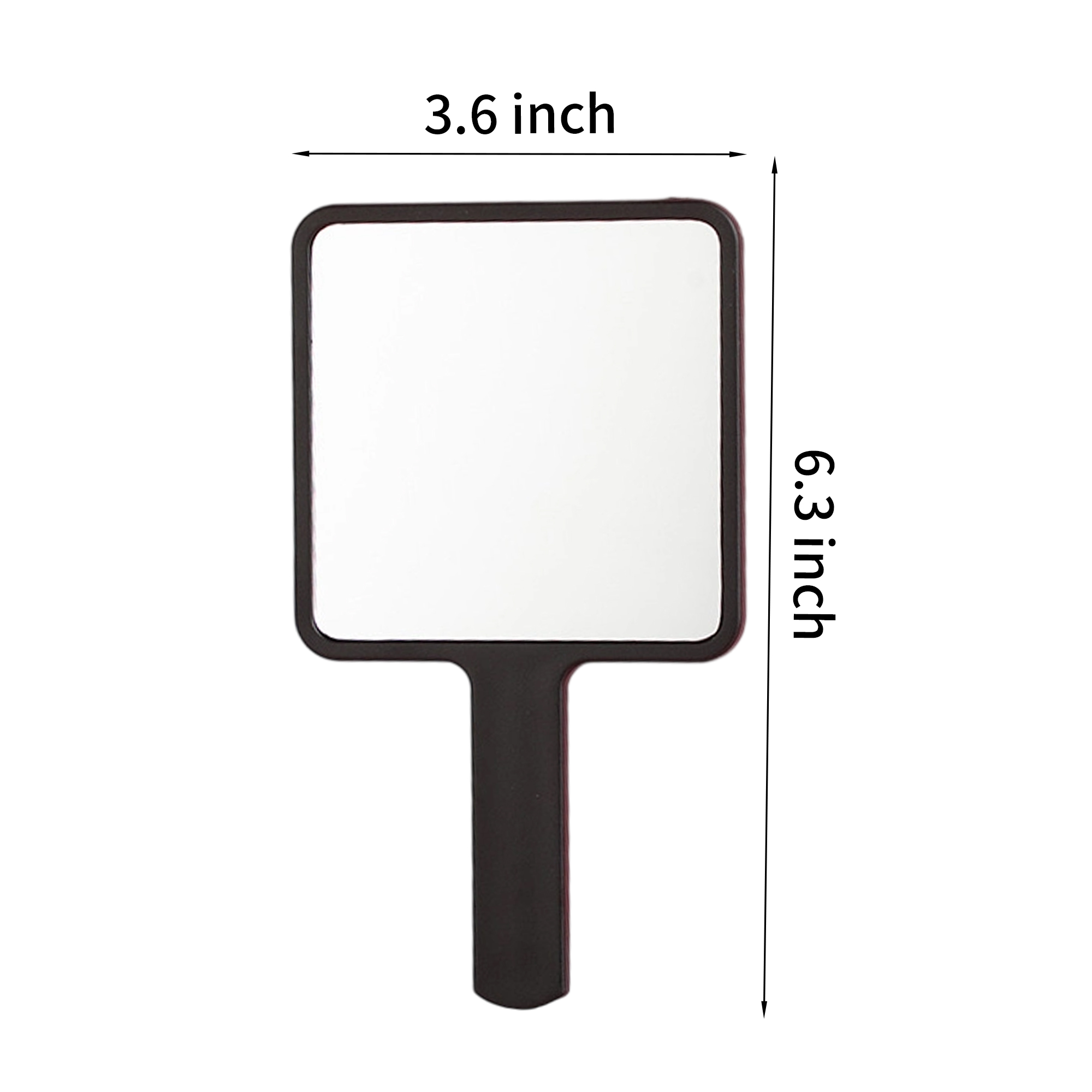 ABS Handheld Cosmetic Mirror 6.3" By 3.6" 9