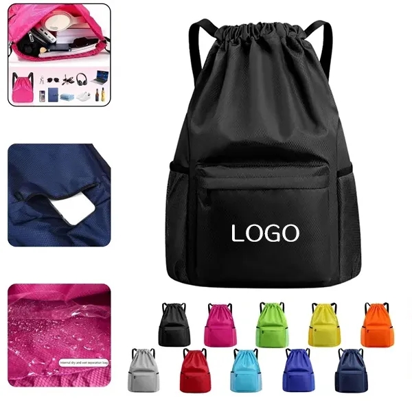 Waterproof Gym Drawstring Backpack 10