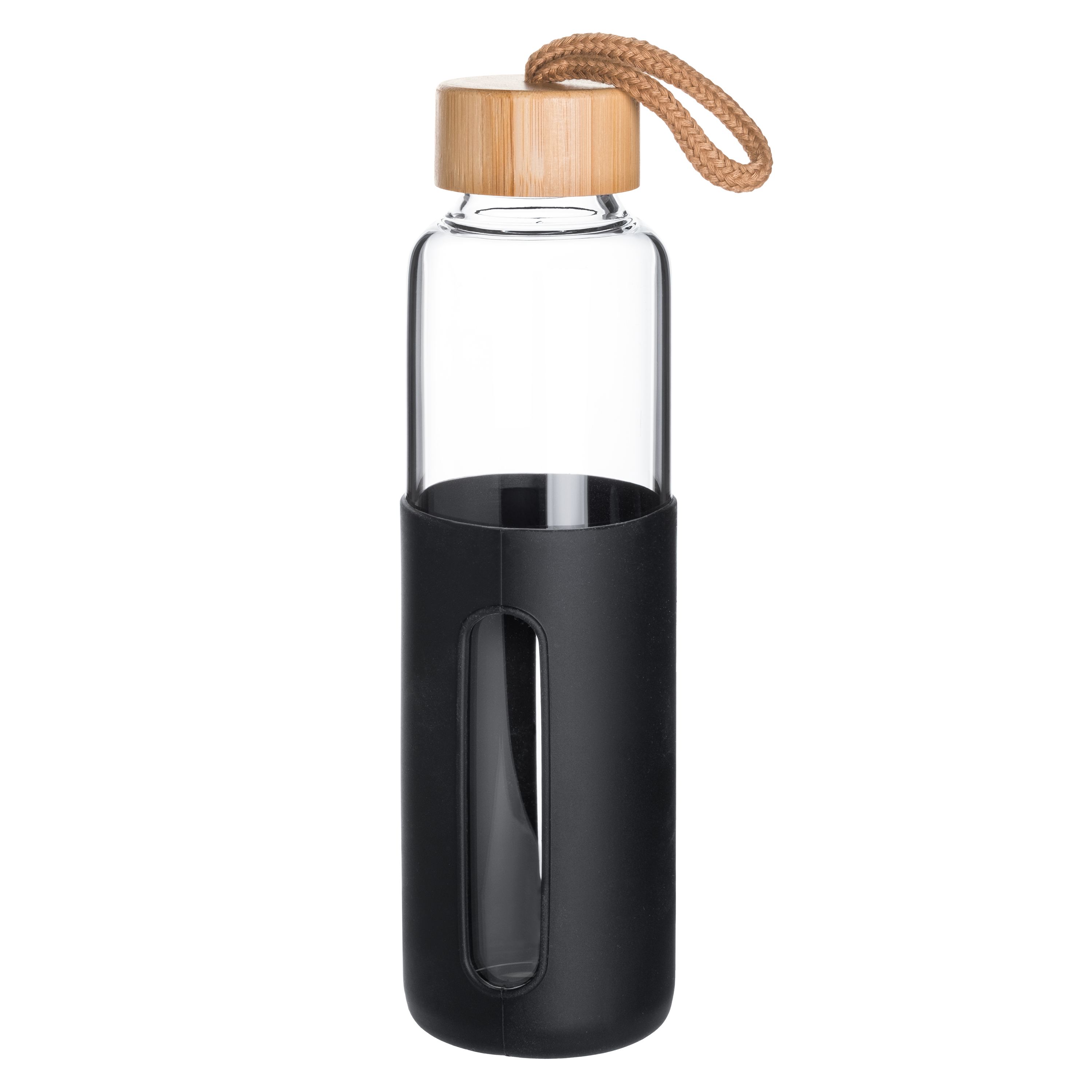 16 Oz. Glass Bottle w/Bamboo Cover Lid & Silicone Sleeve 8