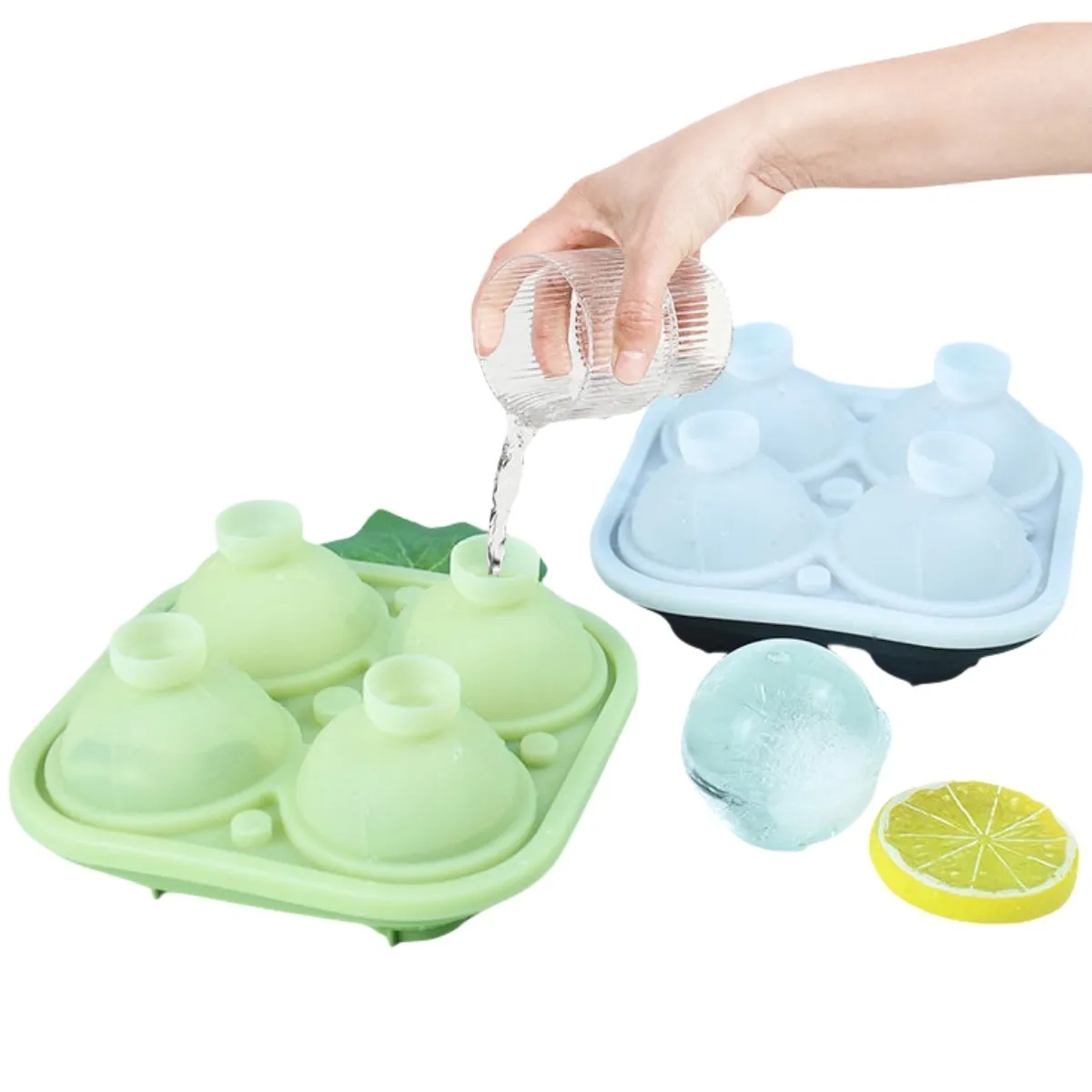 4 Cavity Silicone Ice Cube Tray 2