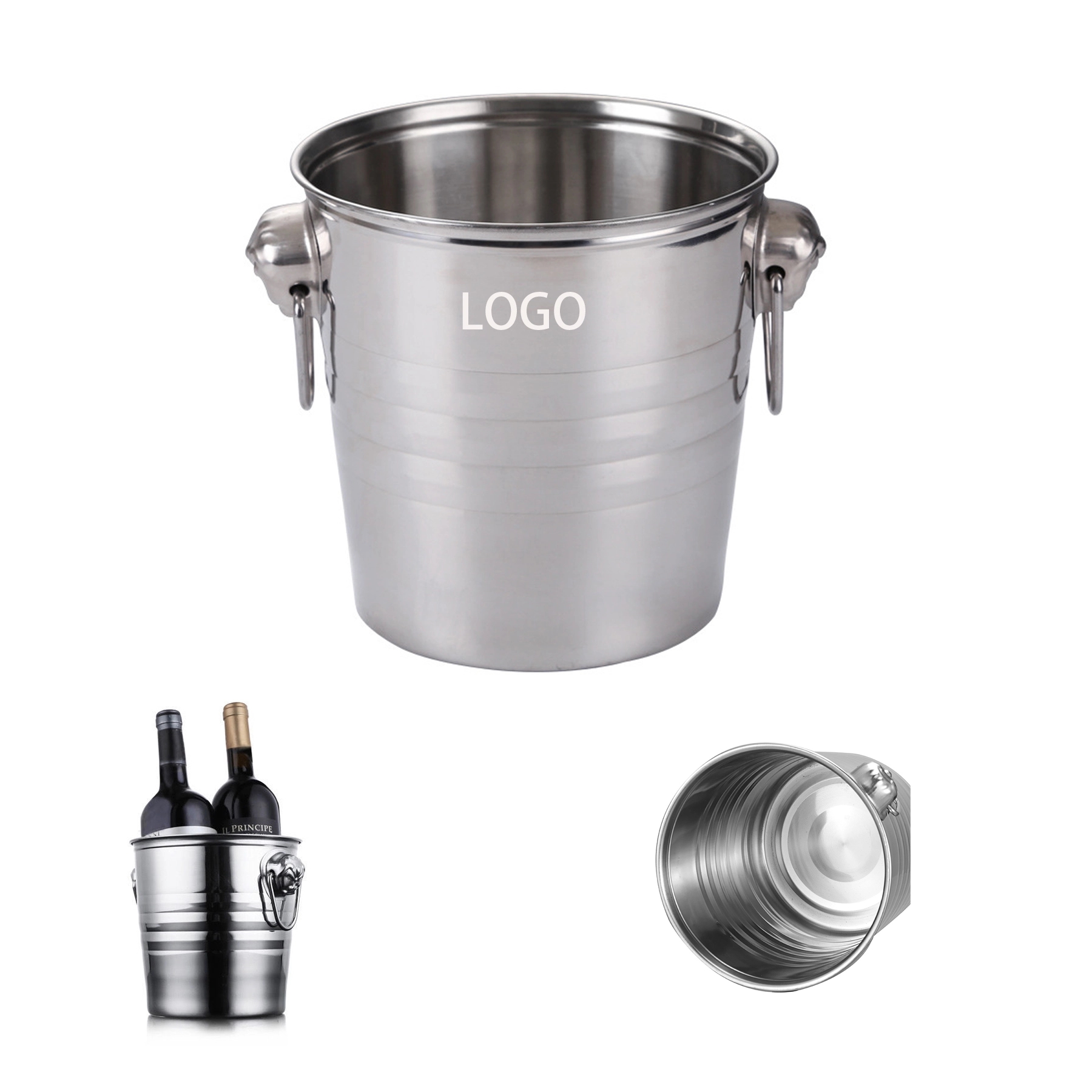 3L Stainless Steel Champagne Beer Ice Bucket 1