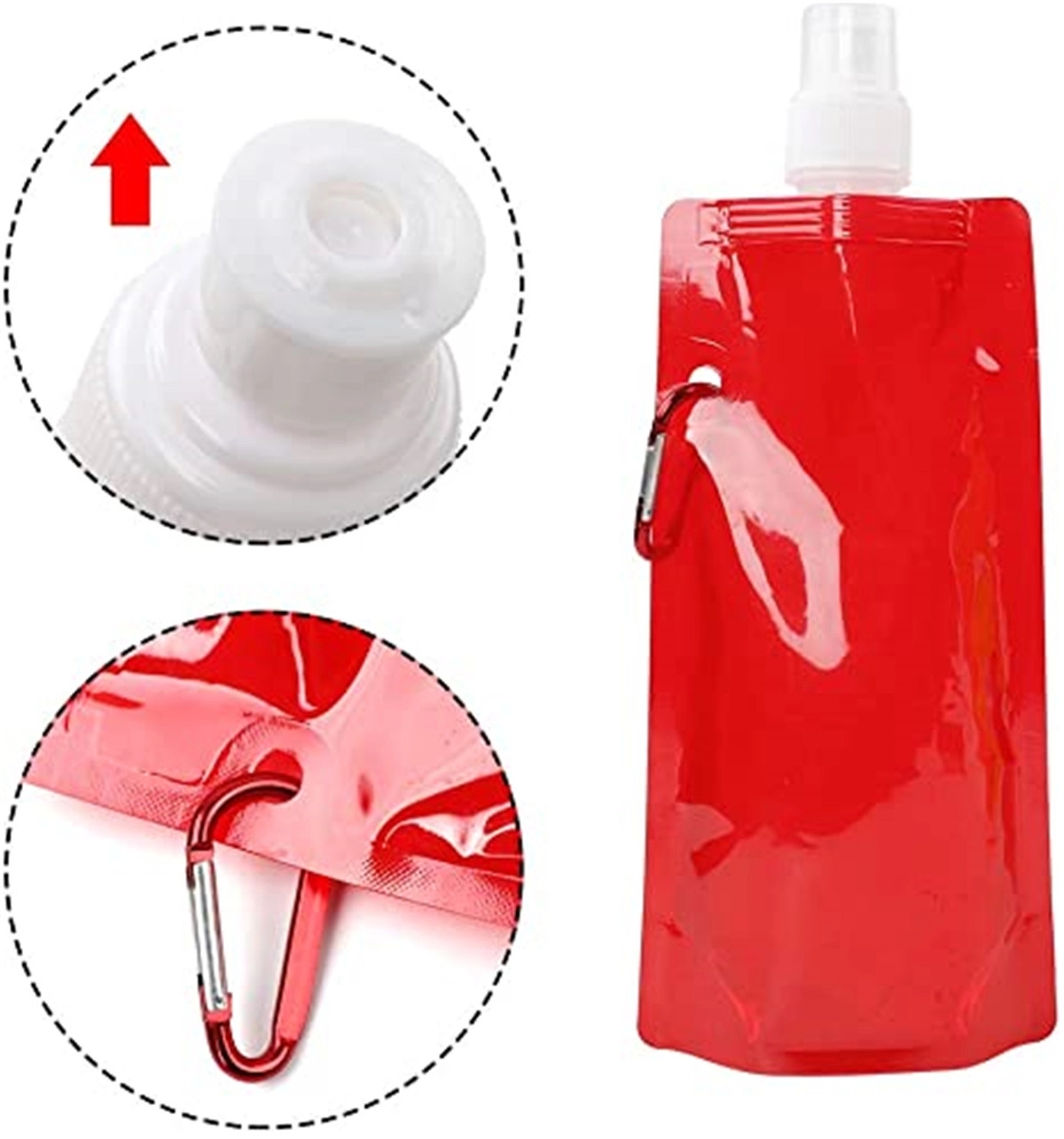 Collapsible Water Bottles Reusable Canteen Foldable Drinking 4