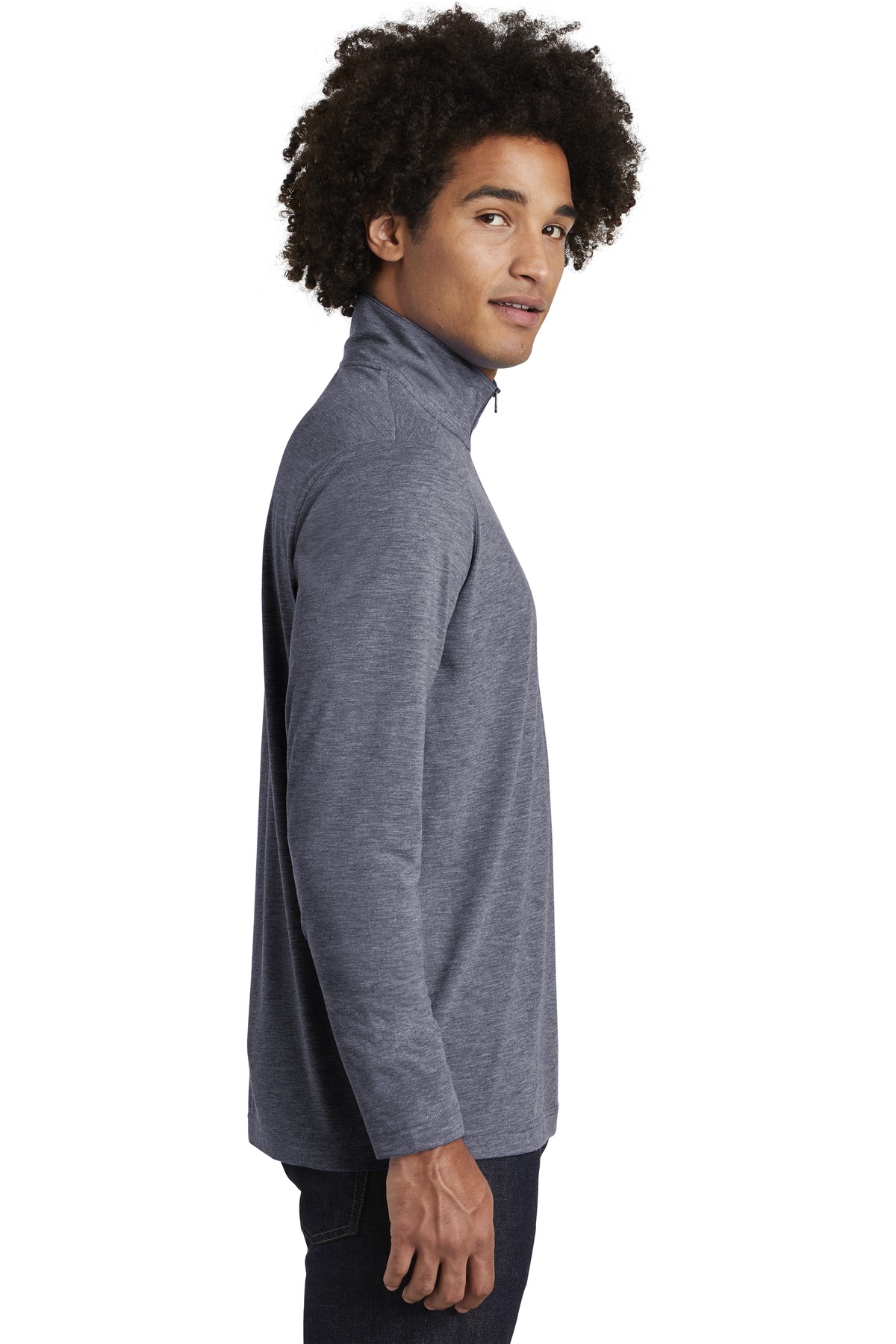 Sport-Tek PosiCharge Tri-Blend Wicking 1/4-Zip Pullover. ST407, custom hoodie or sweatshirt with logo imprint 40