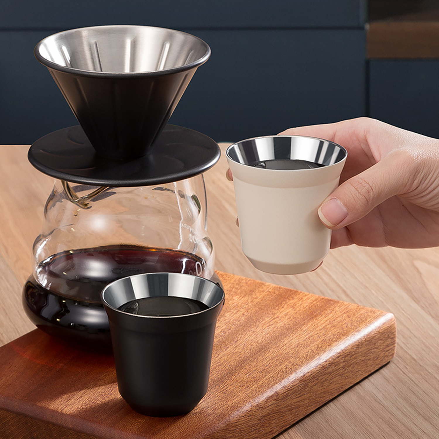 2.7oz Double Wall Stainless Steel Espresso Cup 6